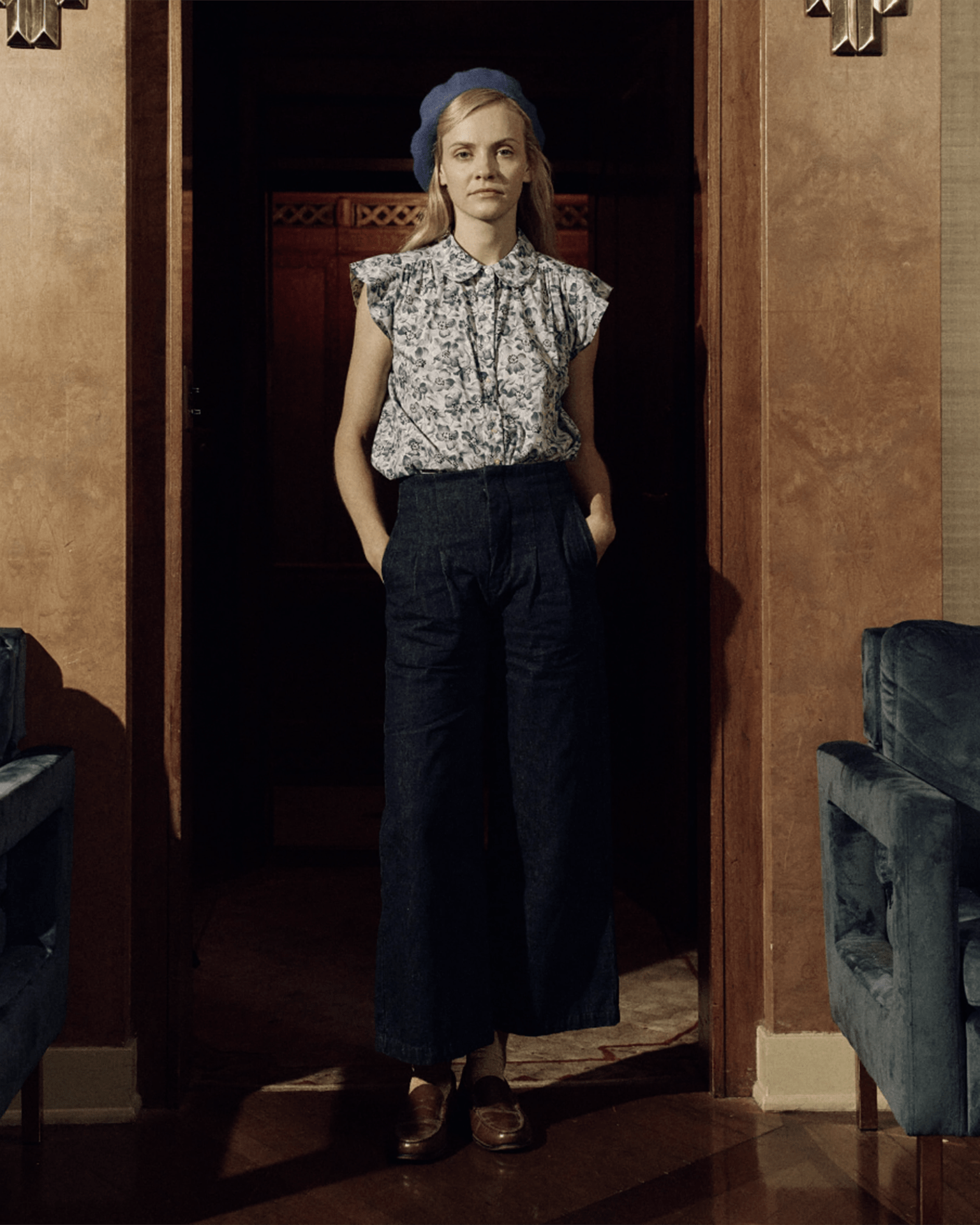 The Sculpted Trouser in Rinse Wash