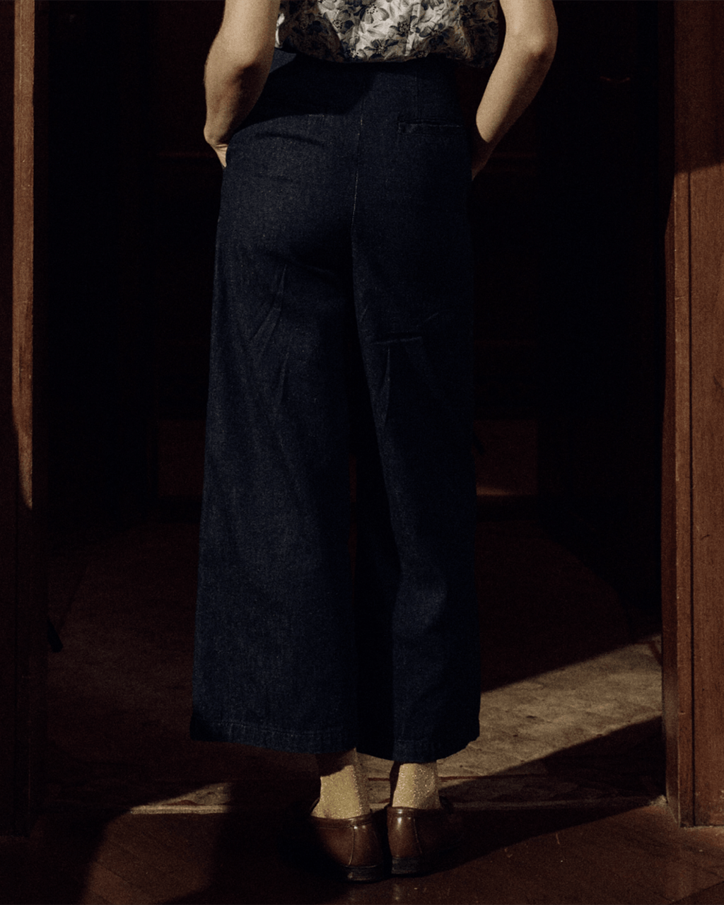 The Sculpted Trouser in Rinse Wash