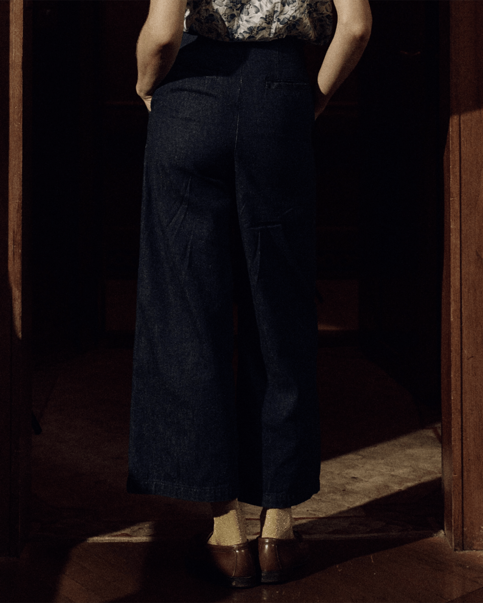 The Sculpted Trouser in Rinse Wash
