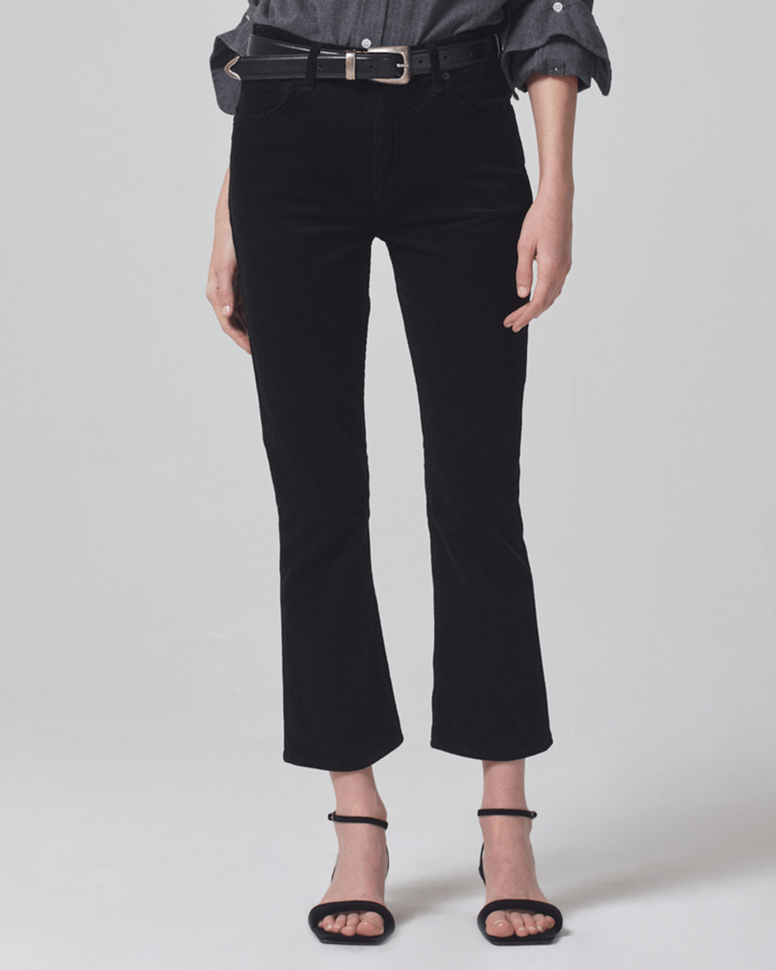 Isola Cropped Boot in Black Cord