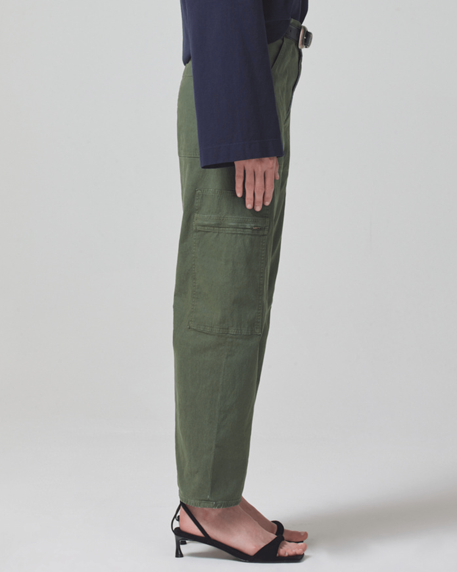 Marcelle Low Slung Cargo in Surplus Sateen