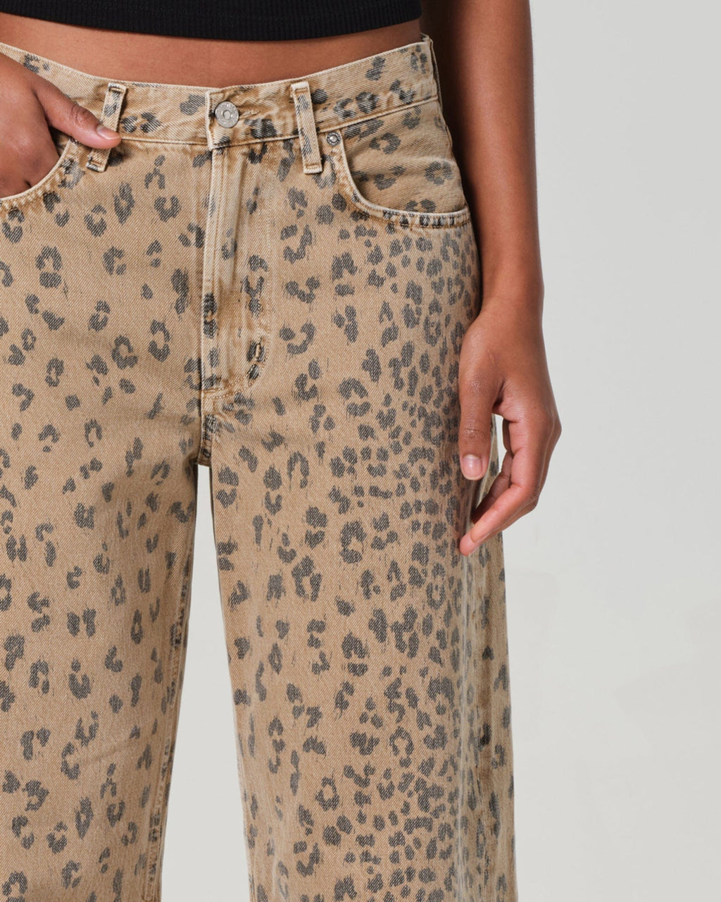 Miro Relaxed Jean in Natural Cheetah