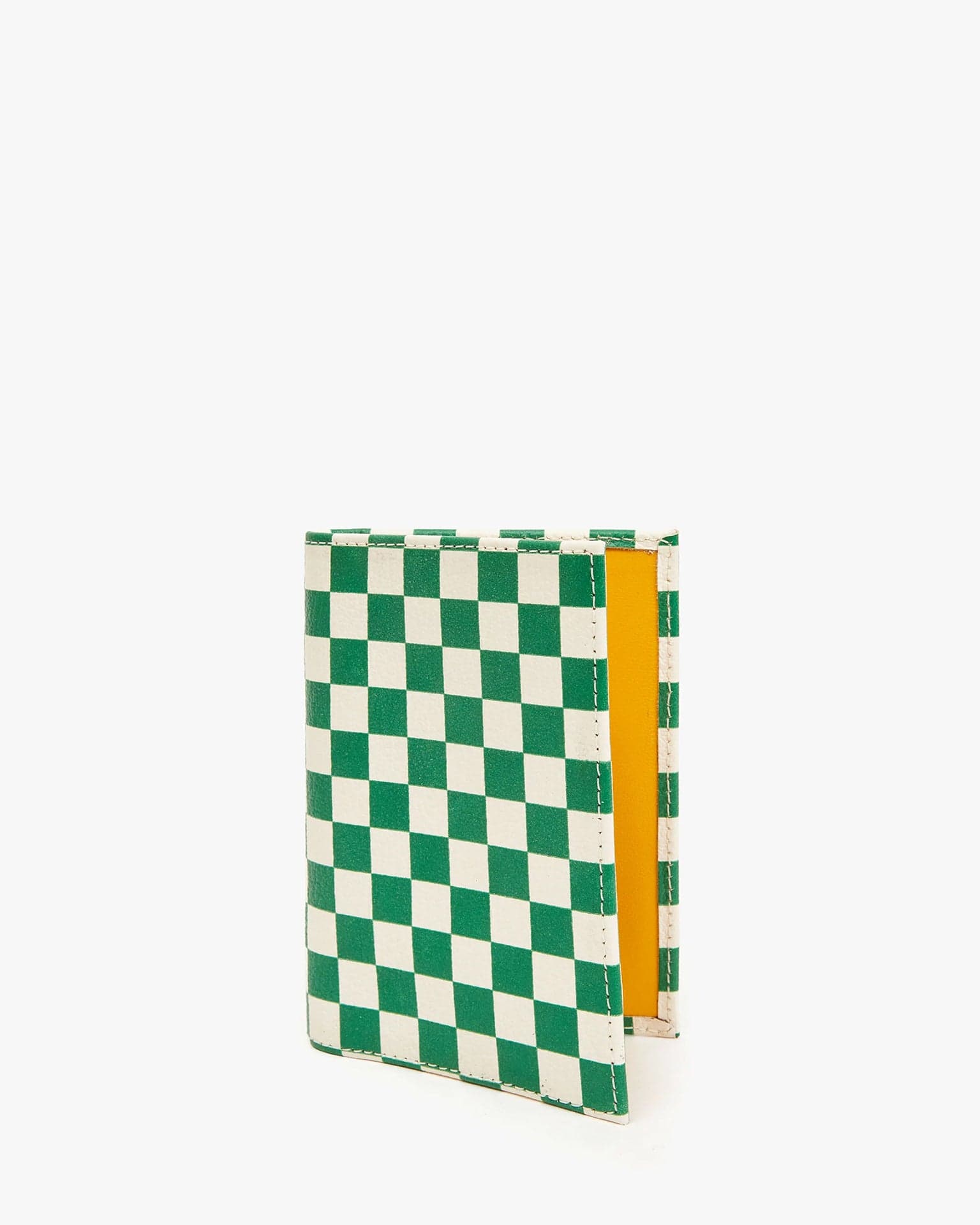 Checker Chantal Passport Sleeve in Fern & Mist