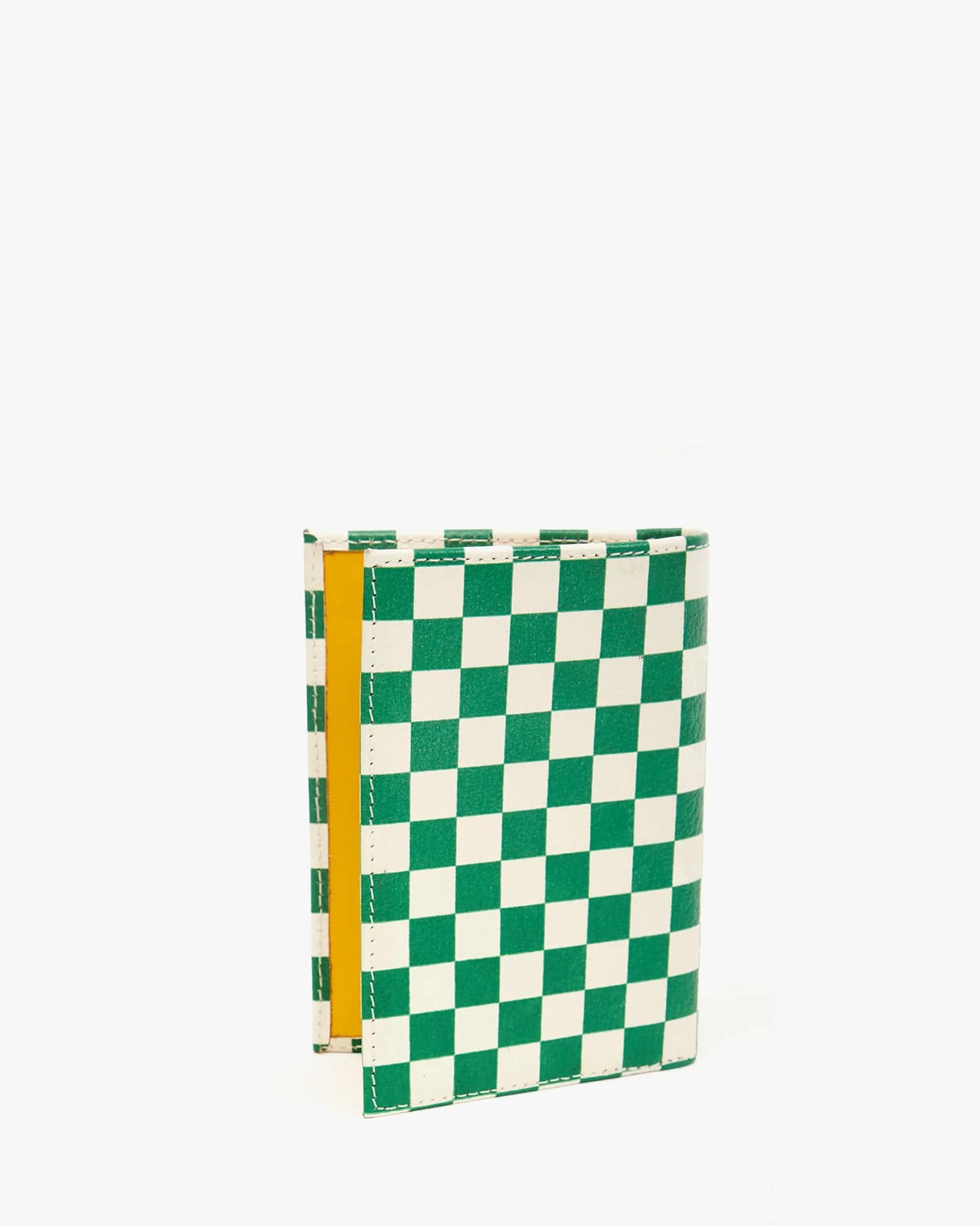 Checker Chantal Passport Sleeve in Fern & Mist