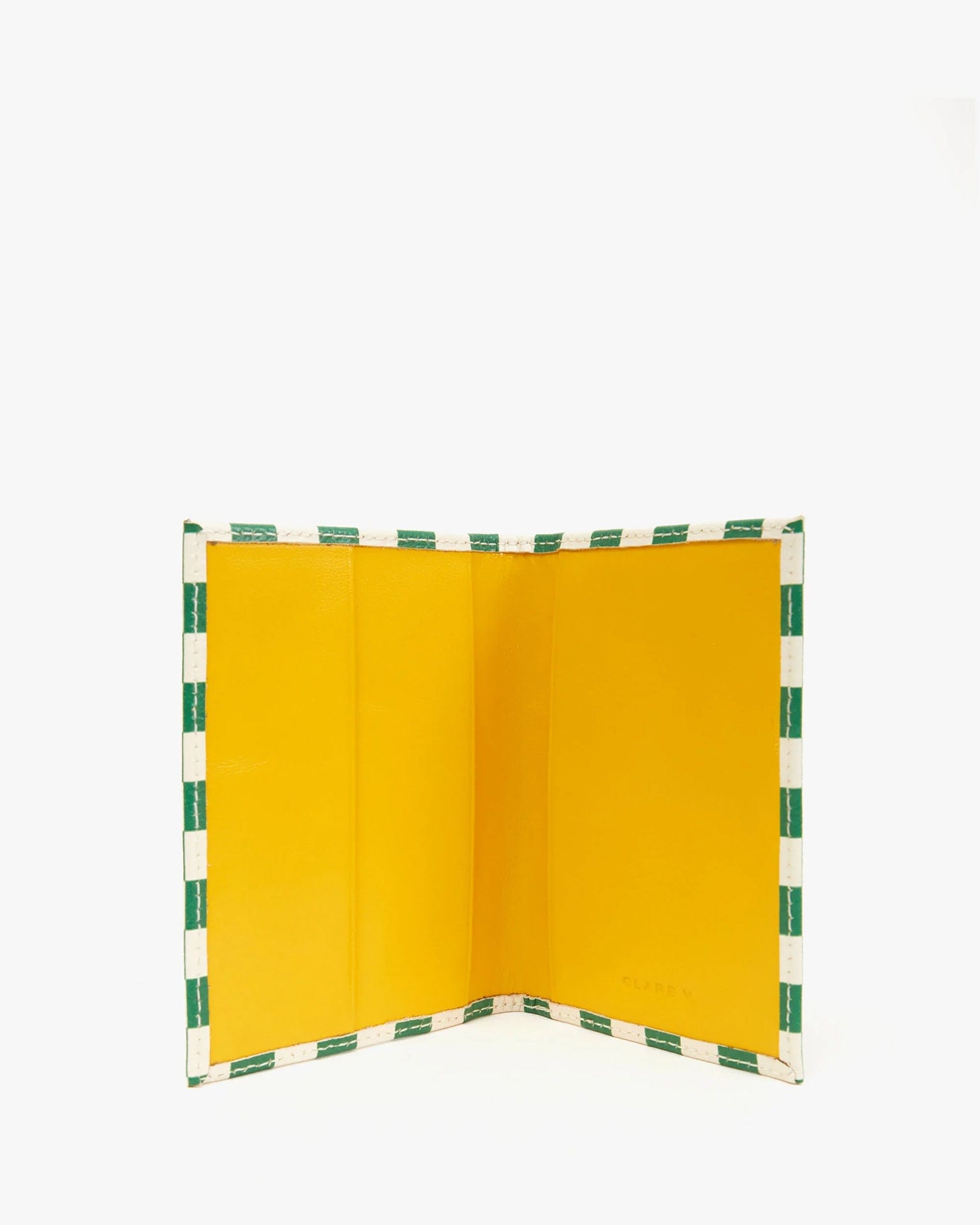 Checker Chantal Passport Sleeve in Fern & Mist