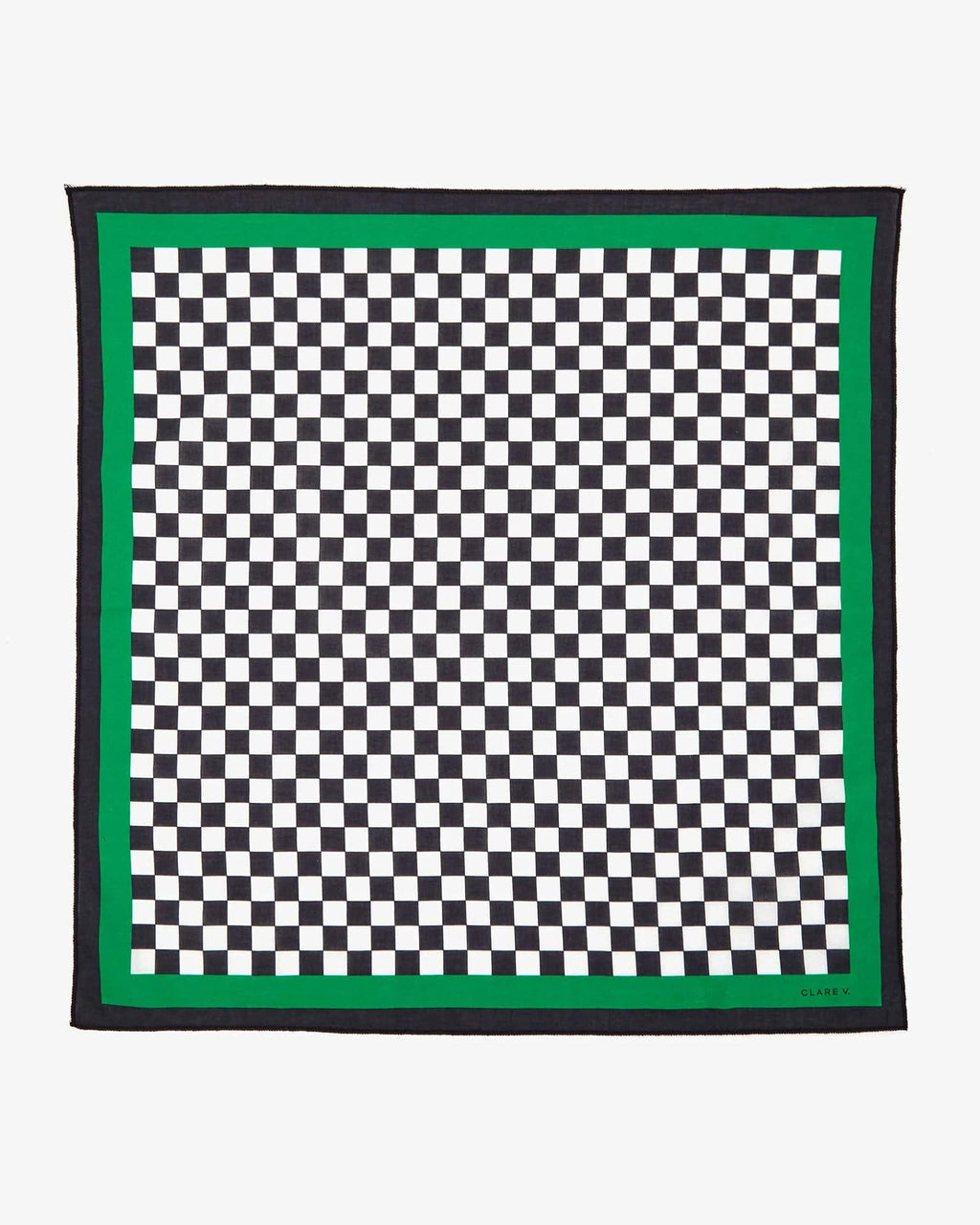 Cream & Black Checker Bandana