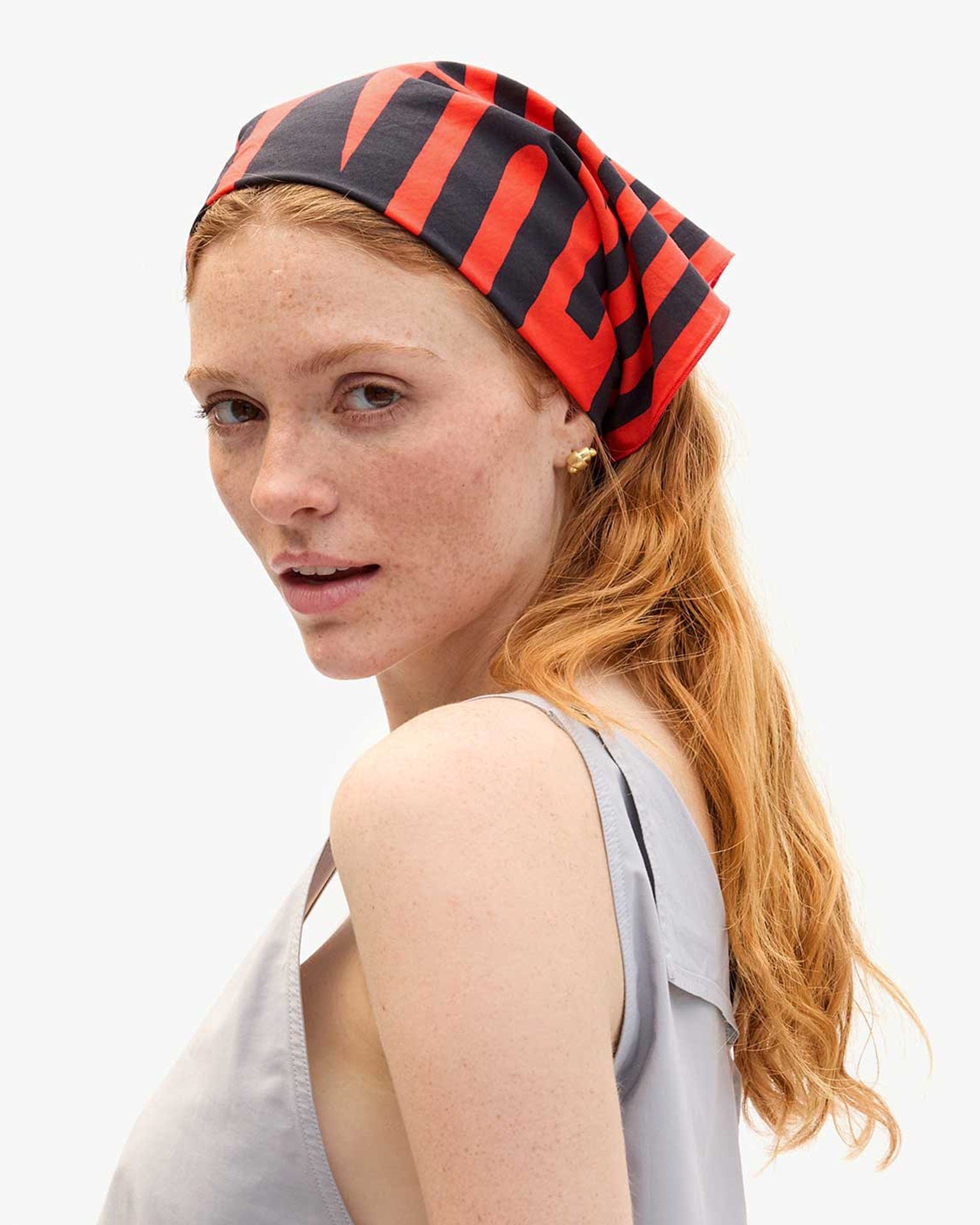 Iconique Bandana in Black & Poppy
