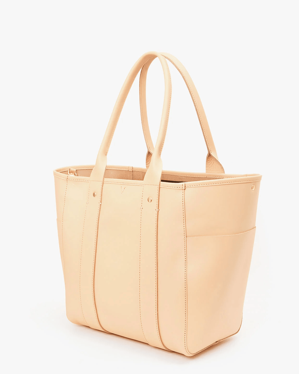 Le Slim Box Tote in Coated Undyed Veg