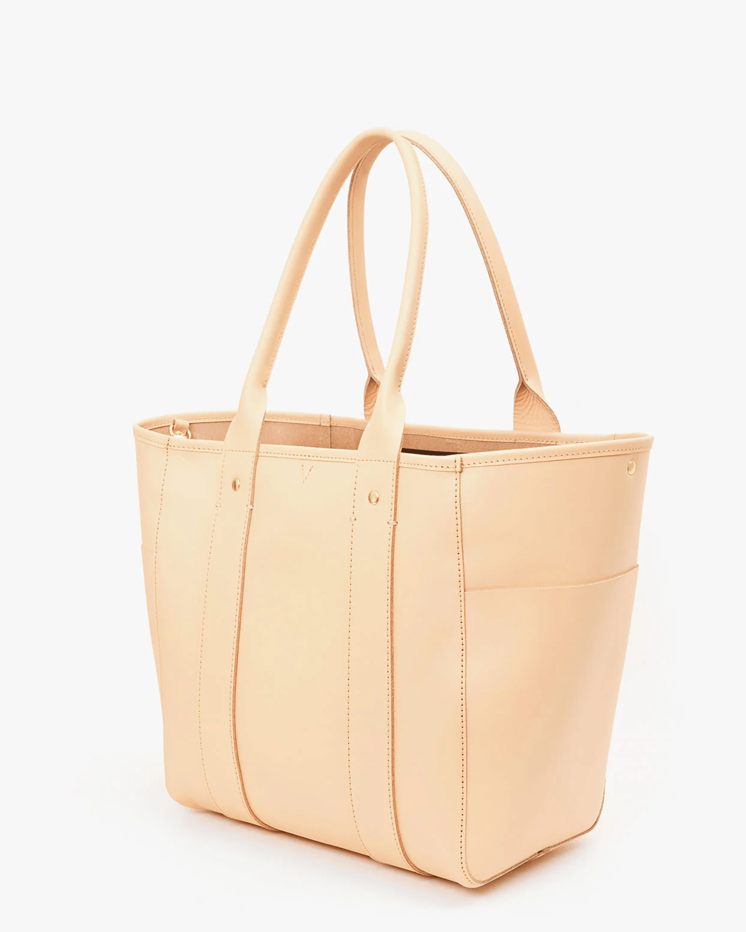 Le Slim Box Tote in Coated Undyed Veg