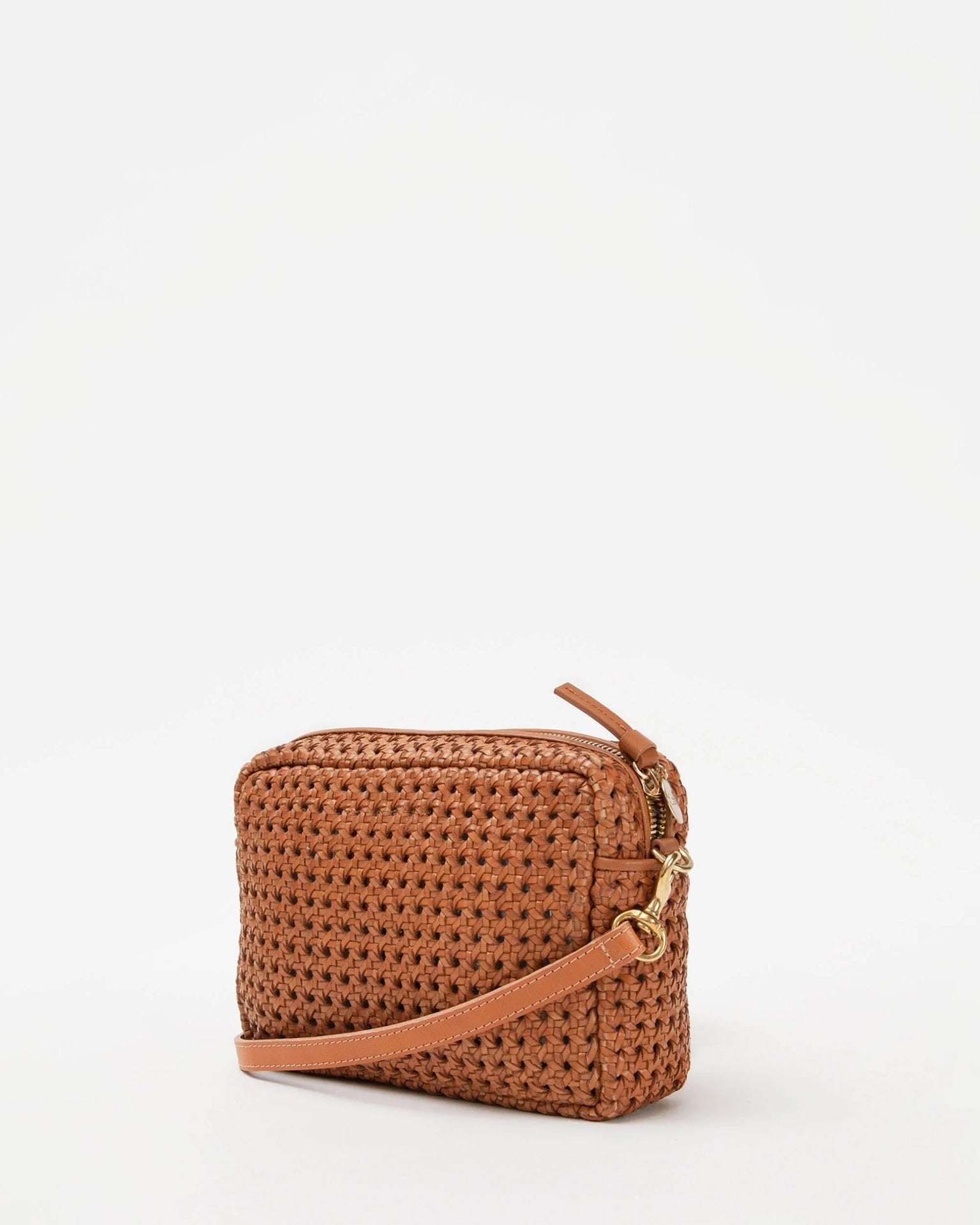 Midi Sac in Tan Rattan