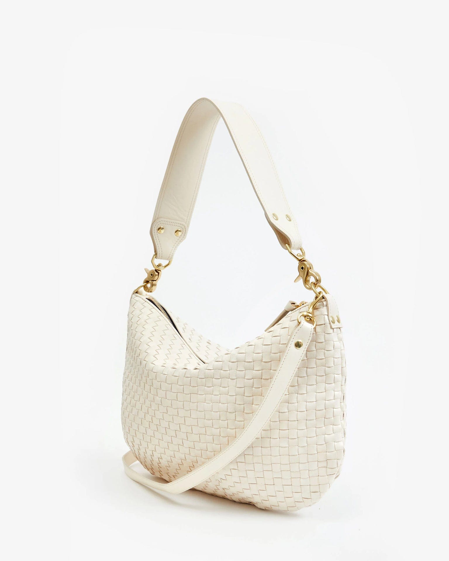 Moyen Messenger in Cream Woven Checker