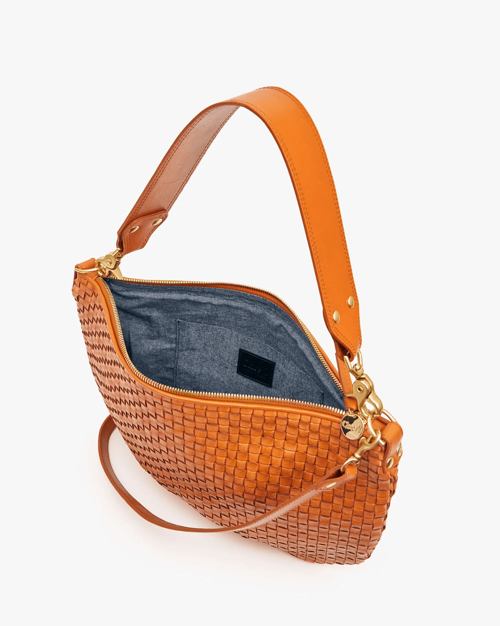 Moyen Messenger in Natural Woven Checker