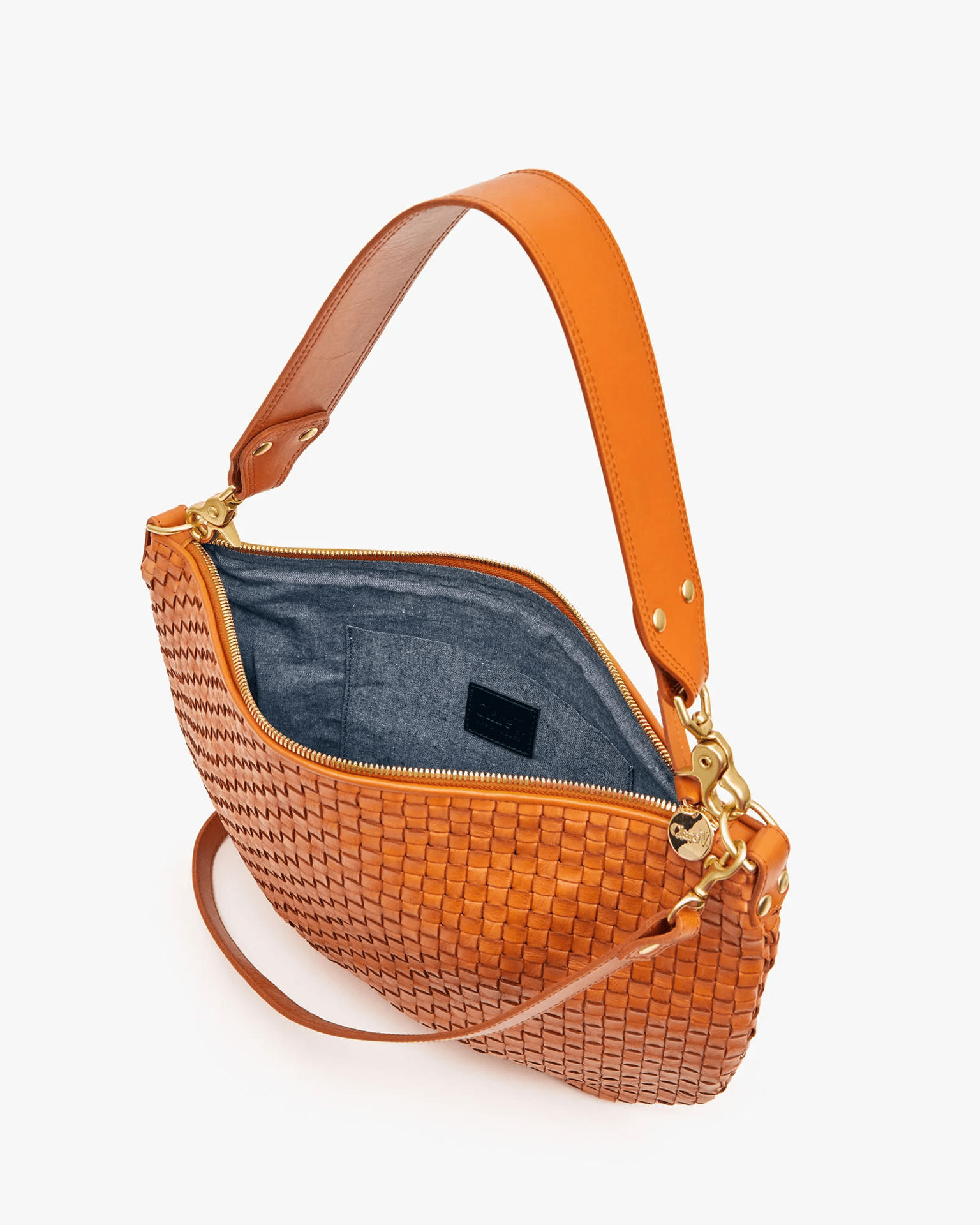 Moyen Messenger in Natural Woven Checker