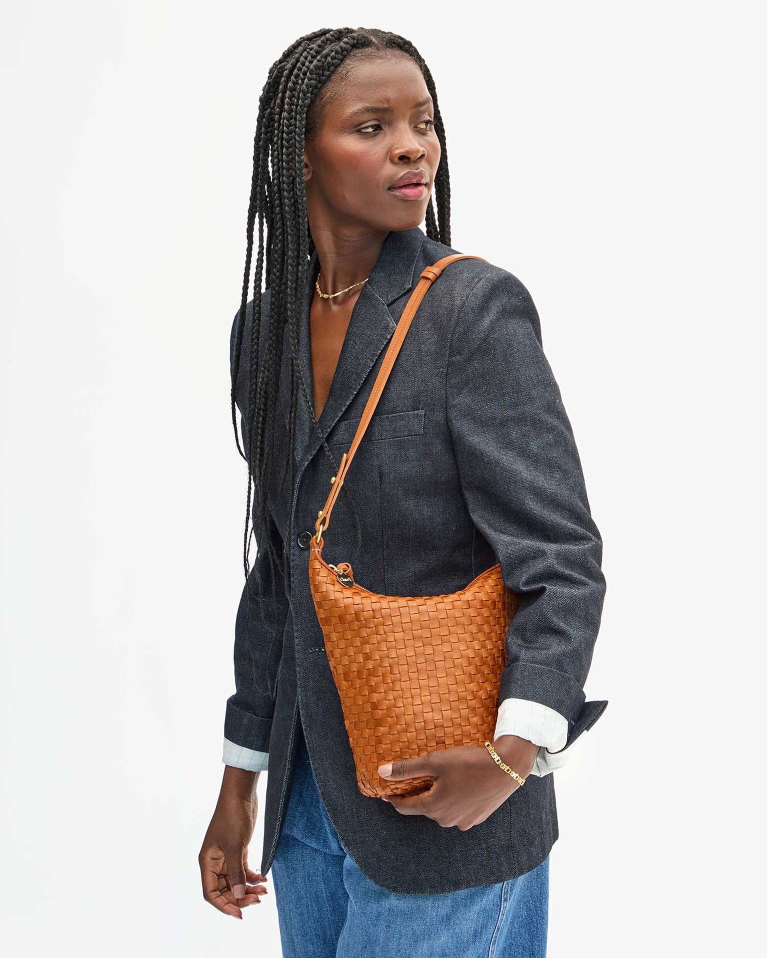 Petite Jeanne - Natural Woven Checker