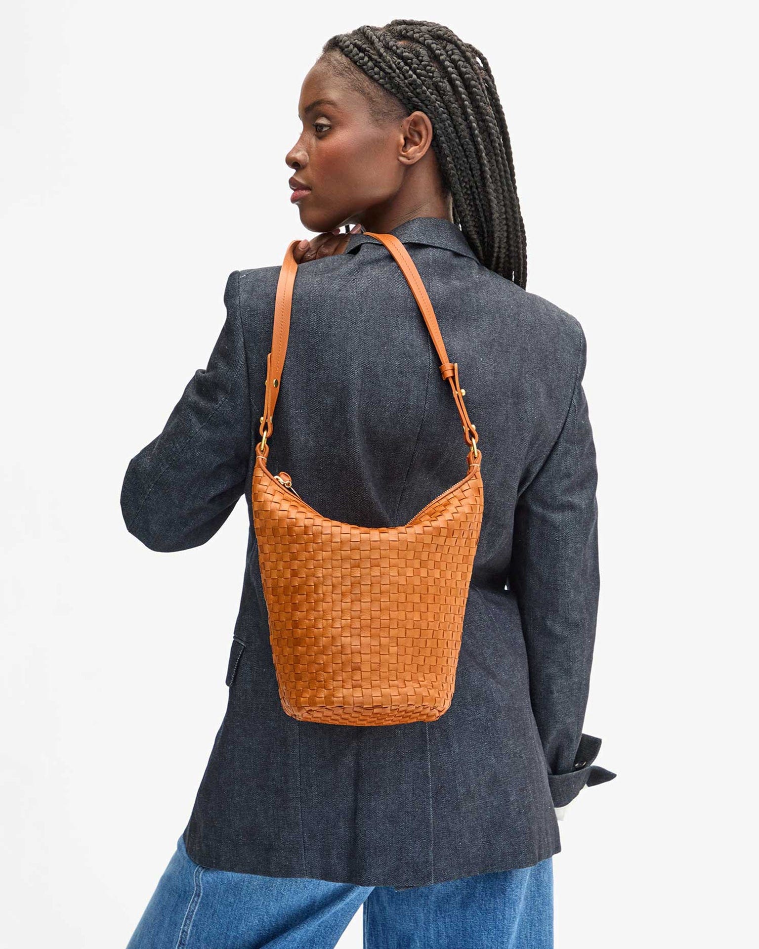 Petite Jeanne - Natural Woven Checker