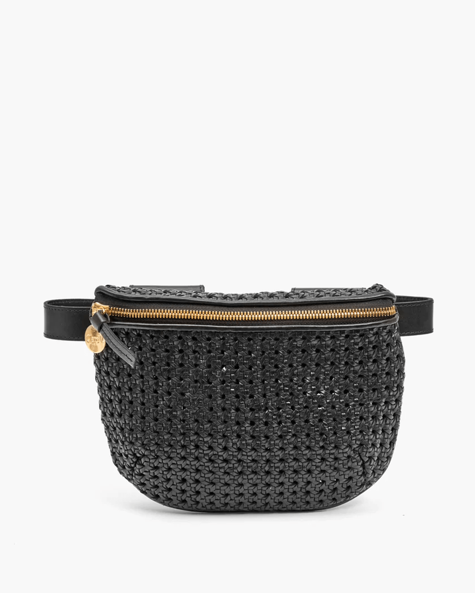 Rattan Fanny Pack in Black