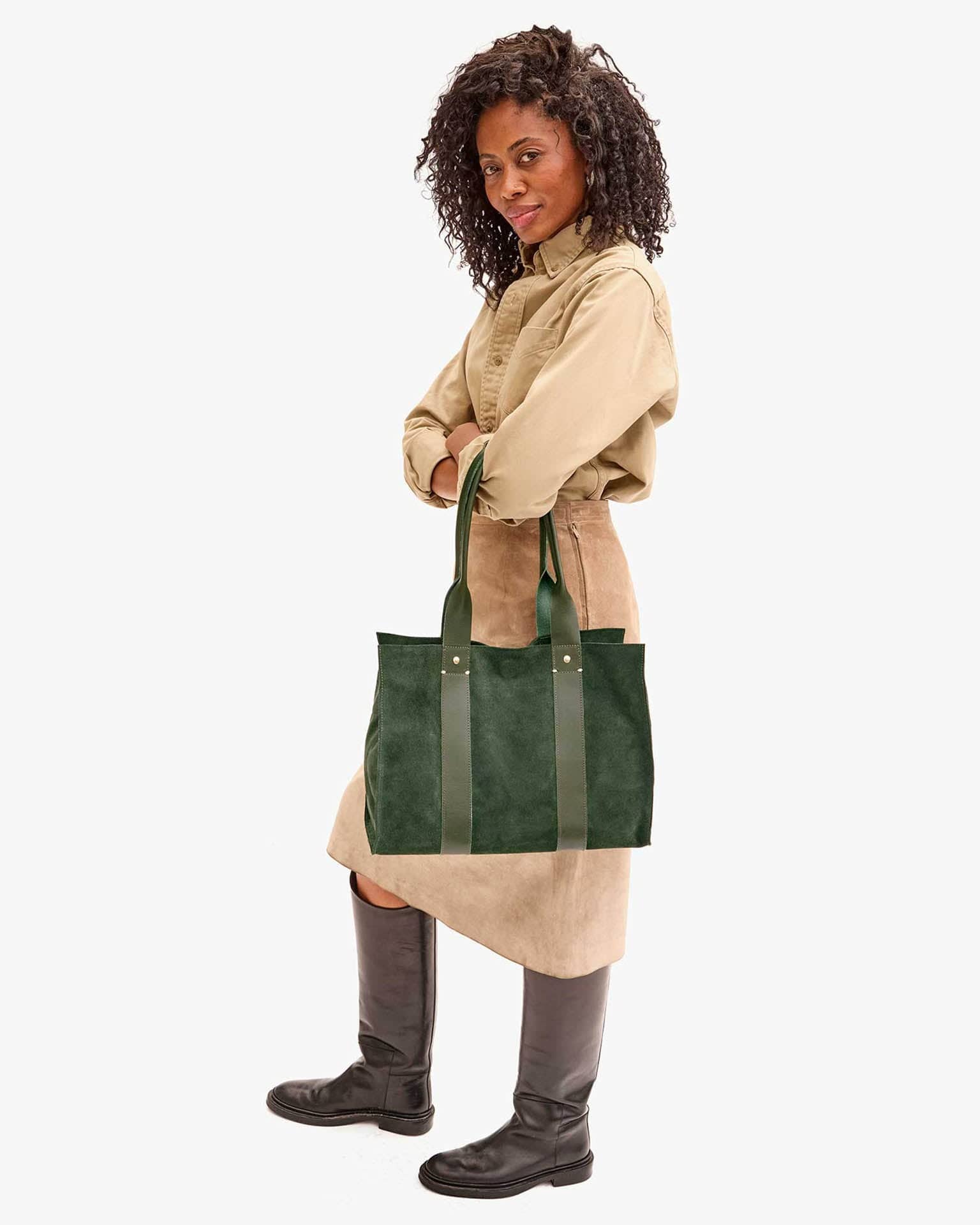 Suede Noemie in Loden