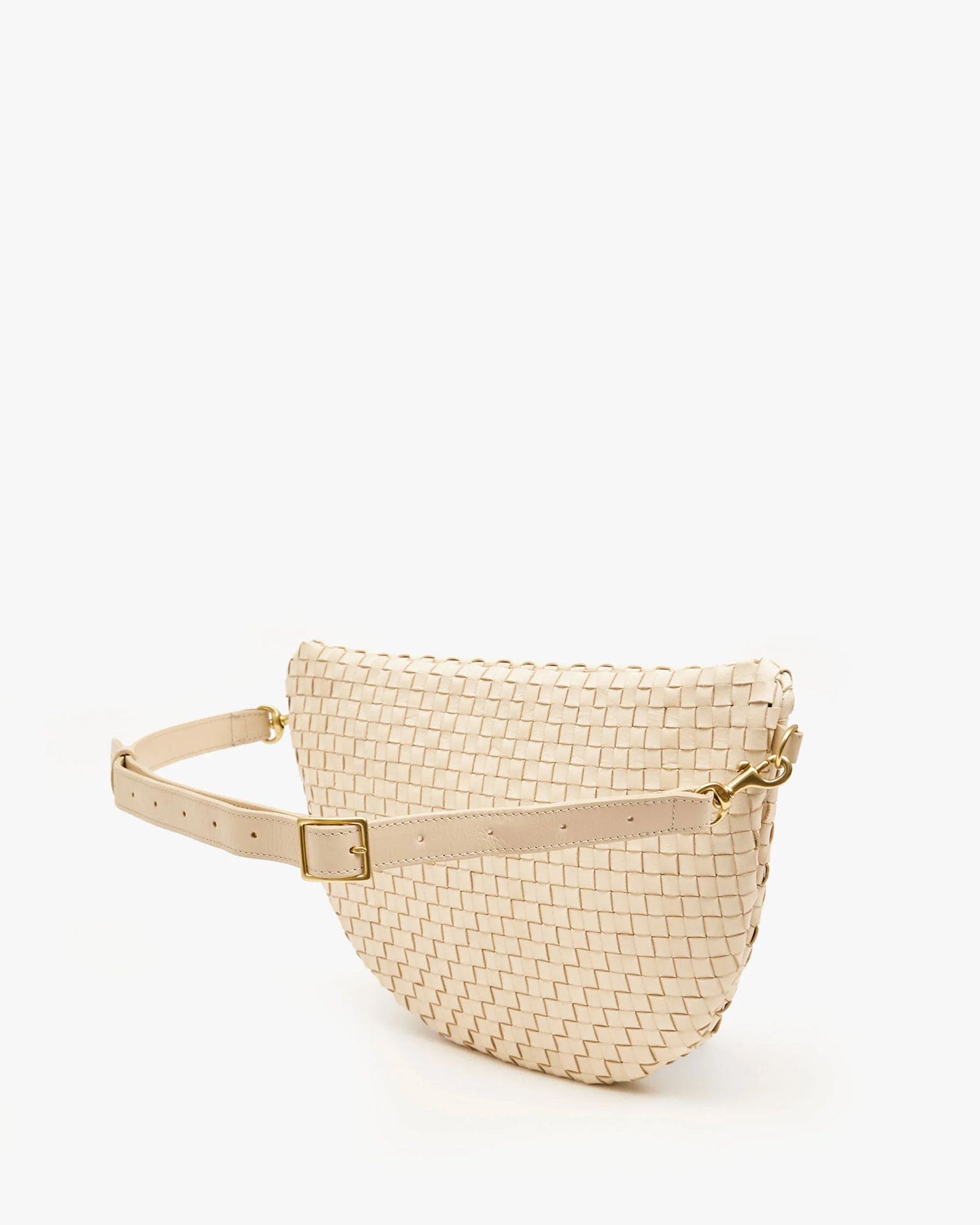 Woven Checker Grande Fanny in Buttercream