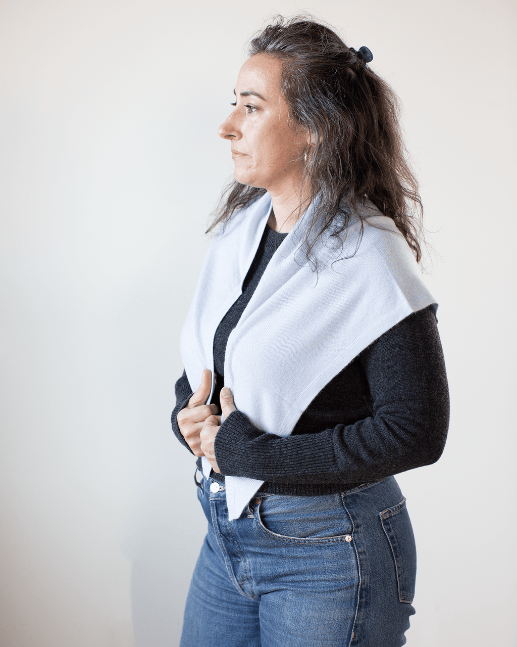 Large Triangle Bandana in Porcelain