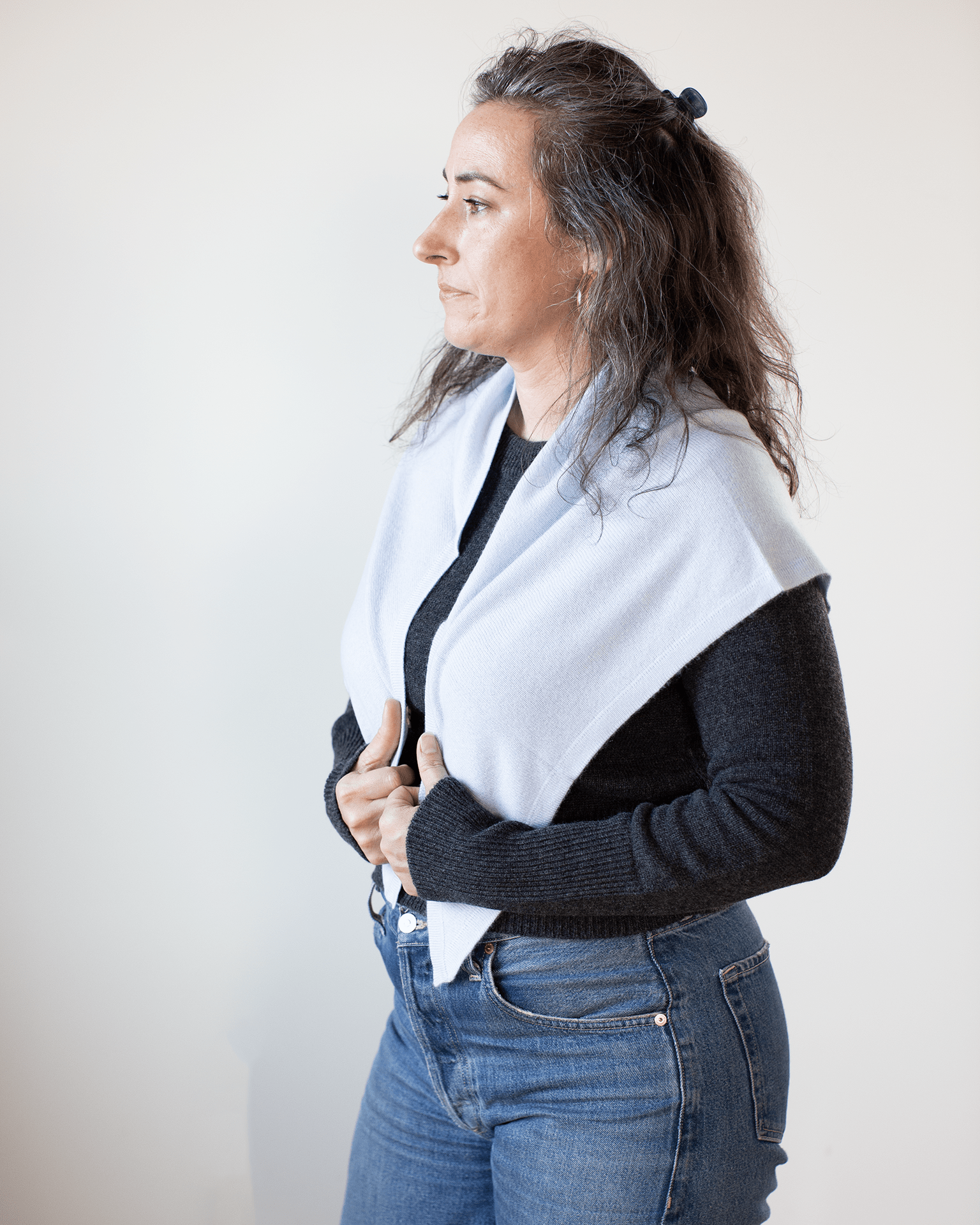 Large Triangle Bandana in Porcelain