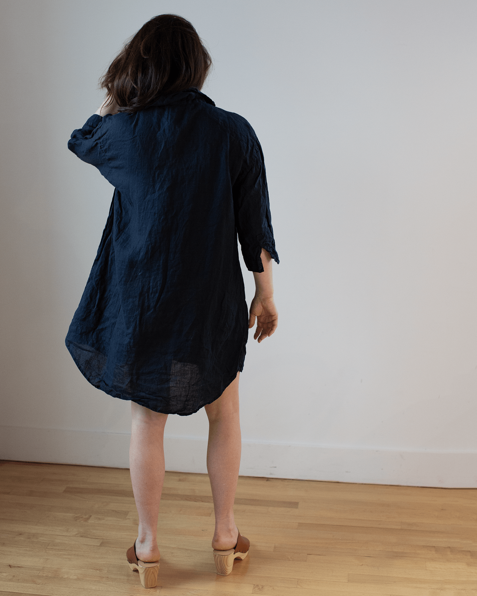 Cora Linen Dress in Ink