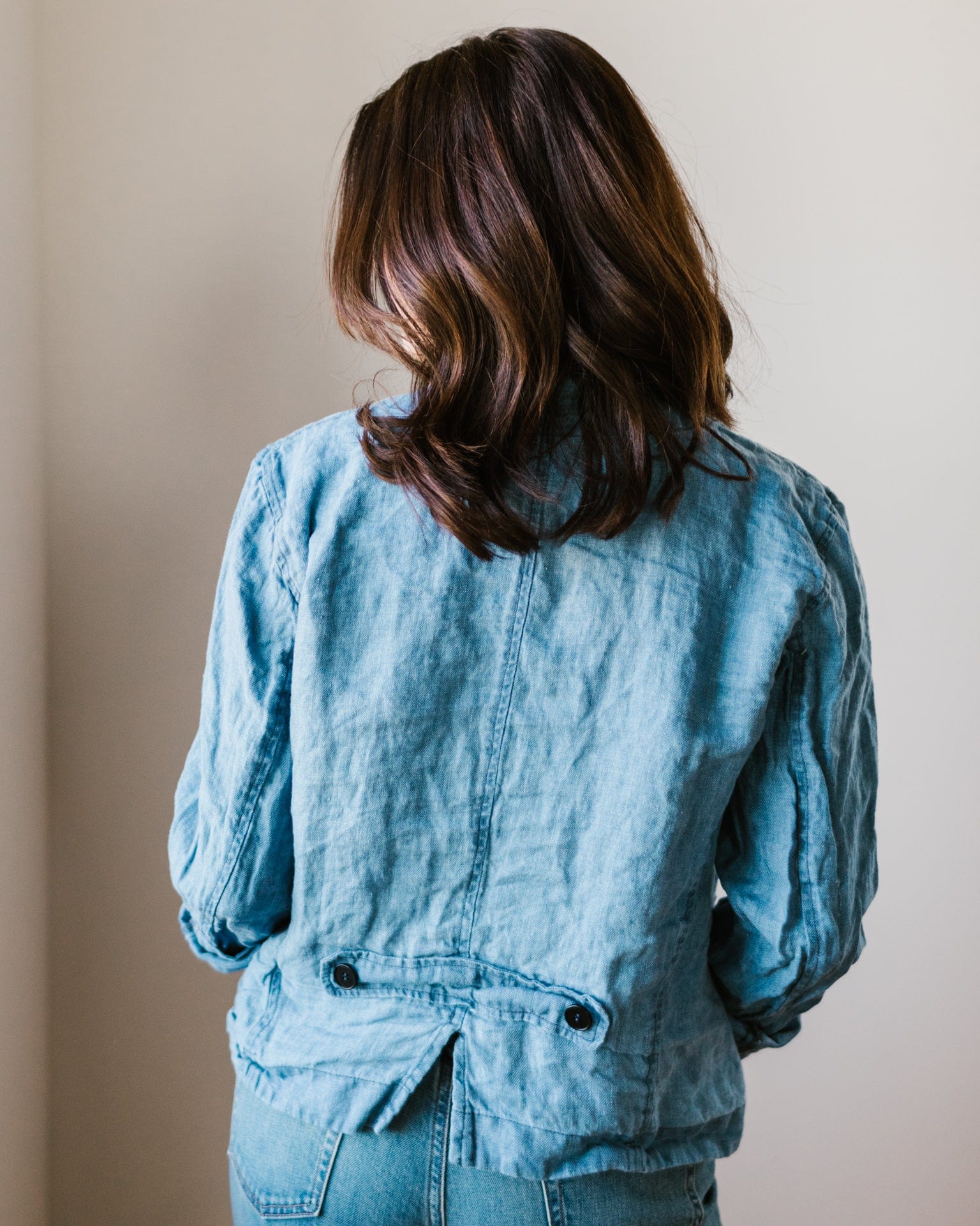 Dree Jacket in Bleach Indigo Twill