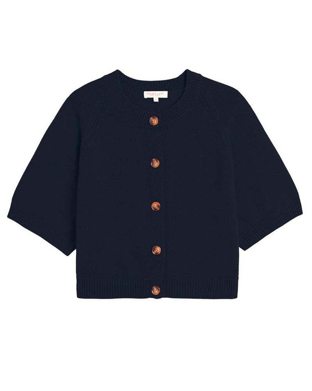 Amy Cotton Cardigan in Navy