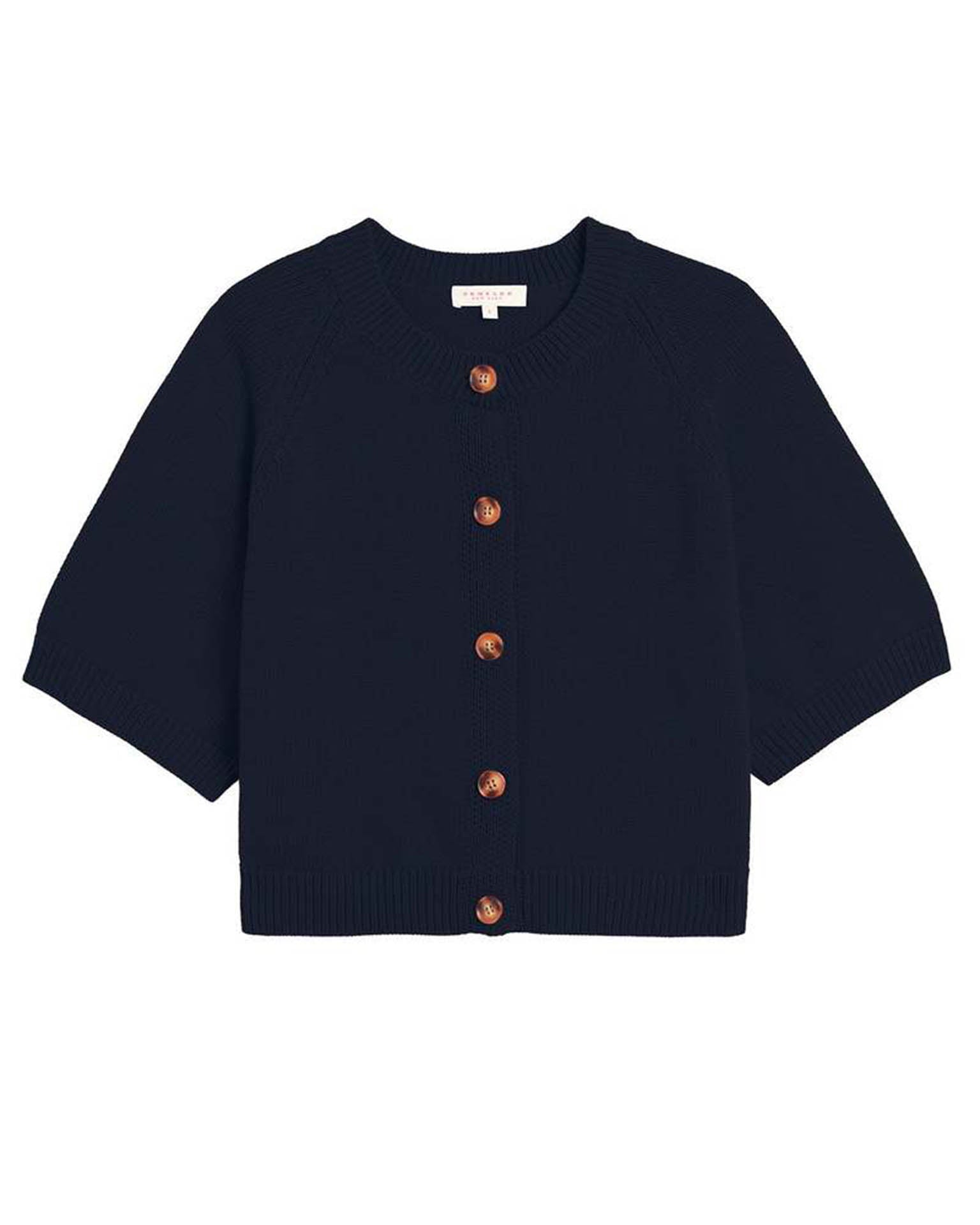 Amy Cotton Cardigan in Navy