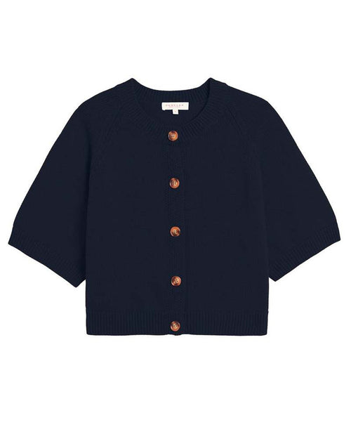 Amy Cotton Cardigan in Navy