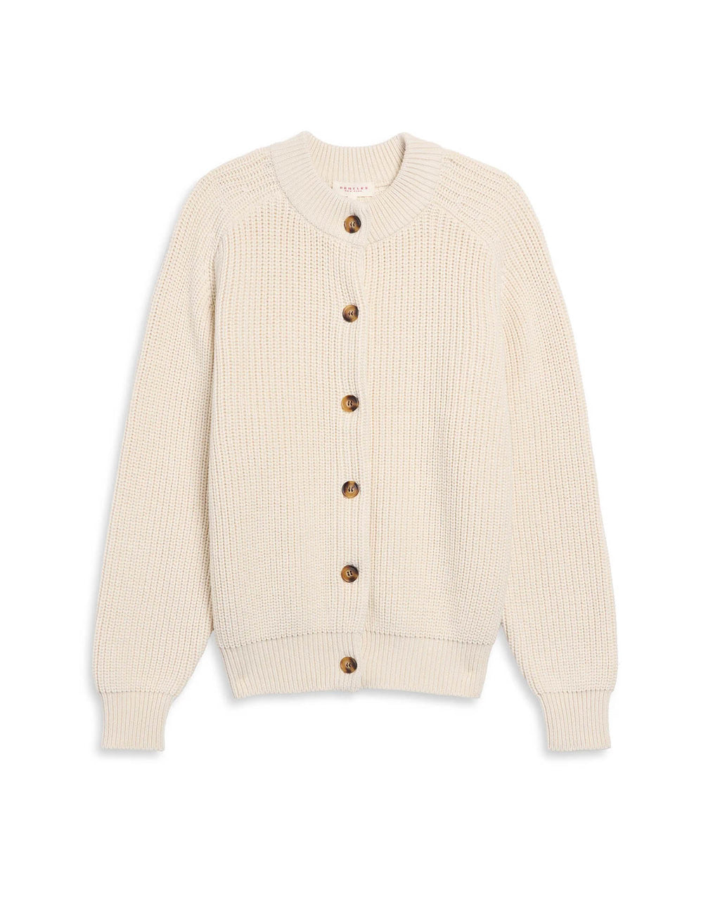 Audrey Organic Cotton Cardigan in Natural