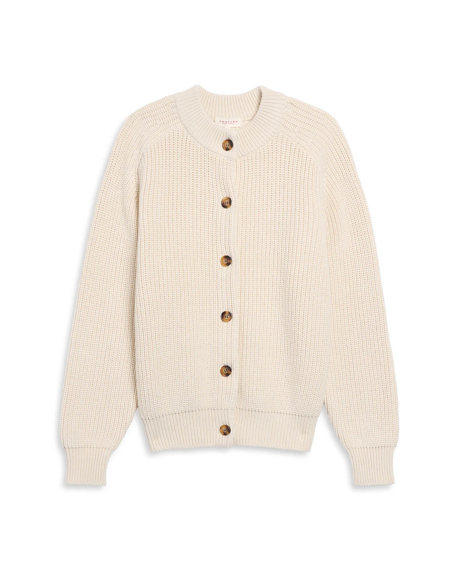 Audrey Organic Cotton Cardigan in Natural