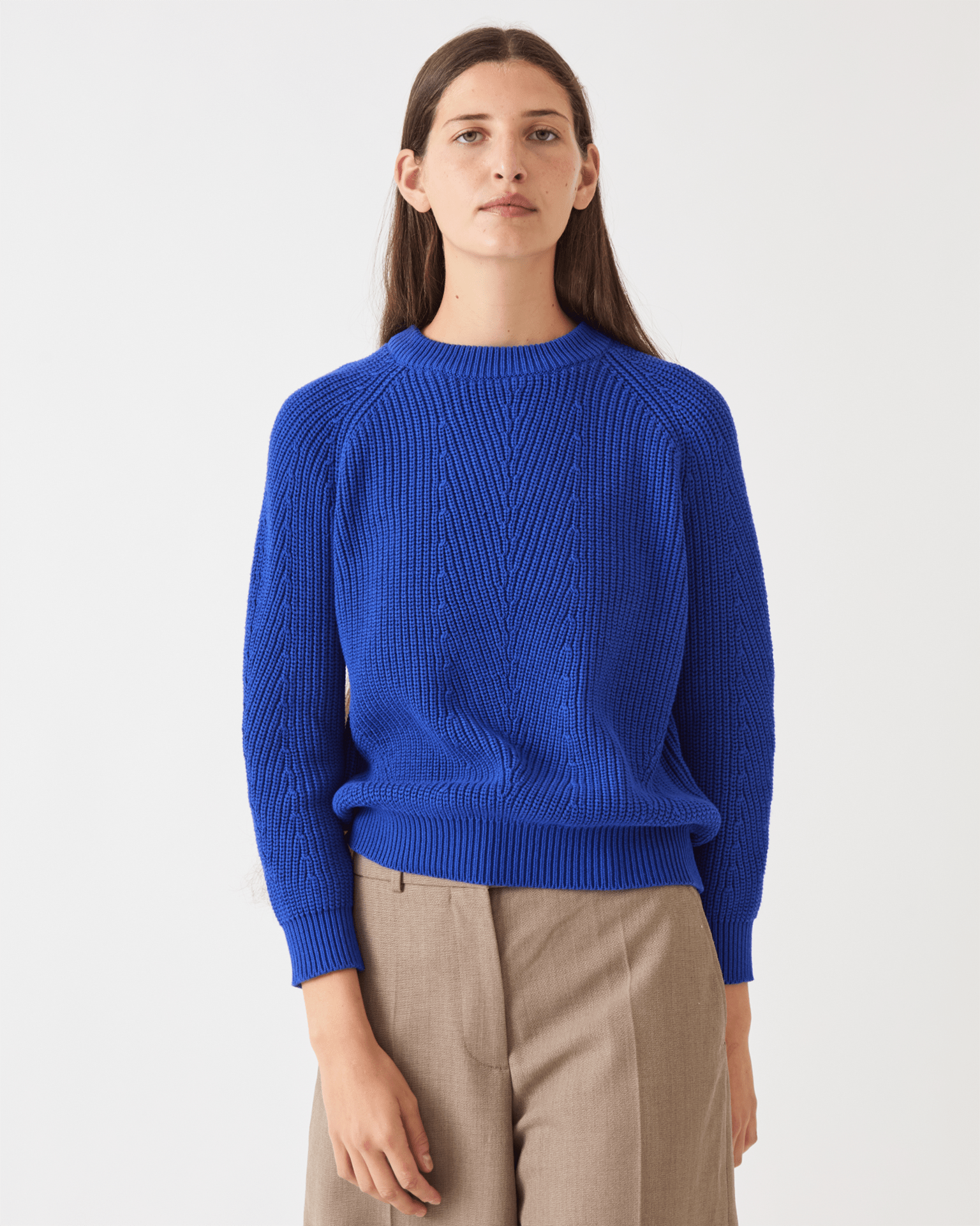 Chelsea Organic Cotton Sweater in Cobalt