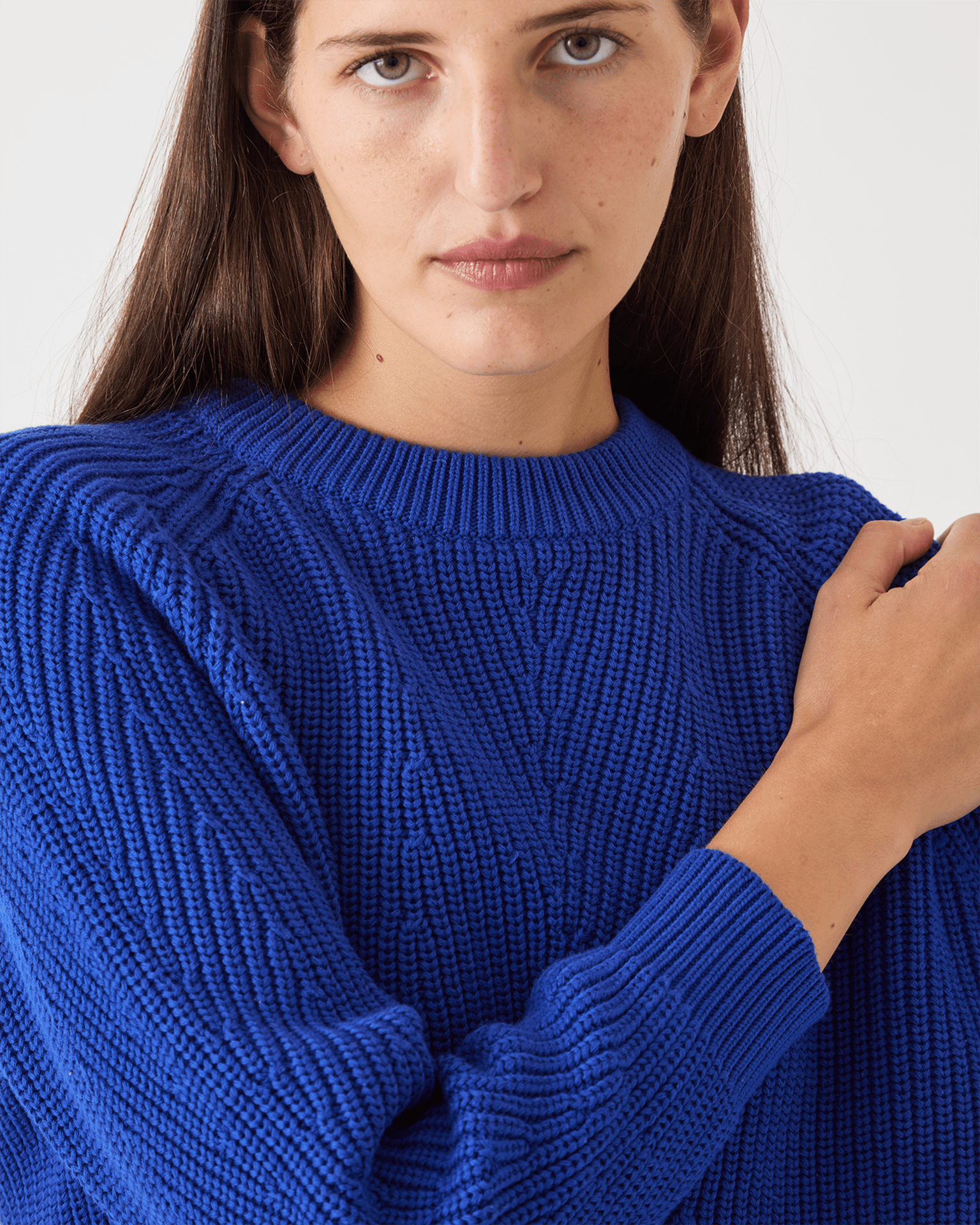 Chelsea Organic Cotton Sweater in Cobalt