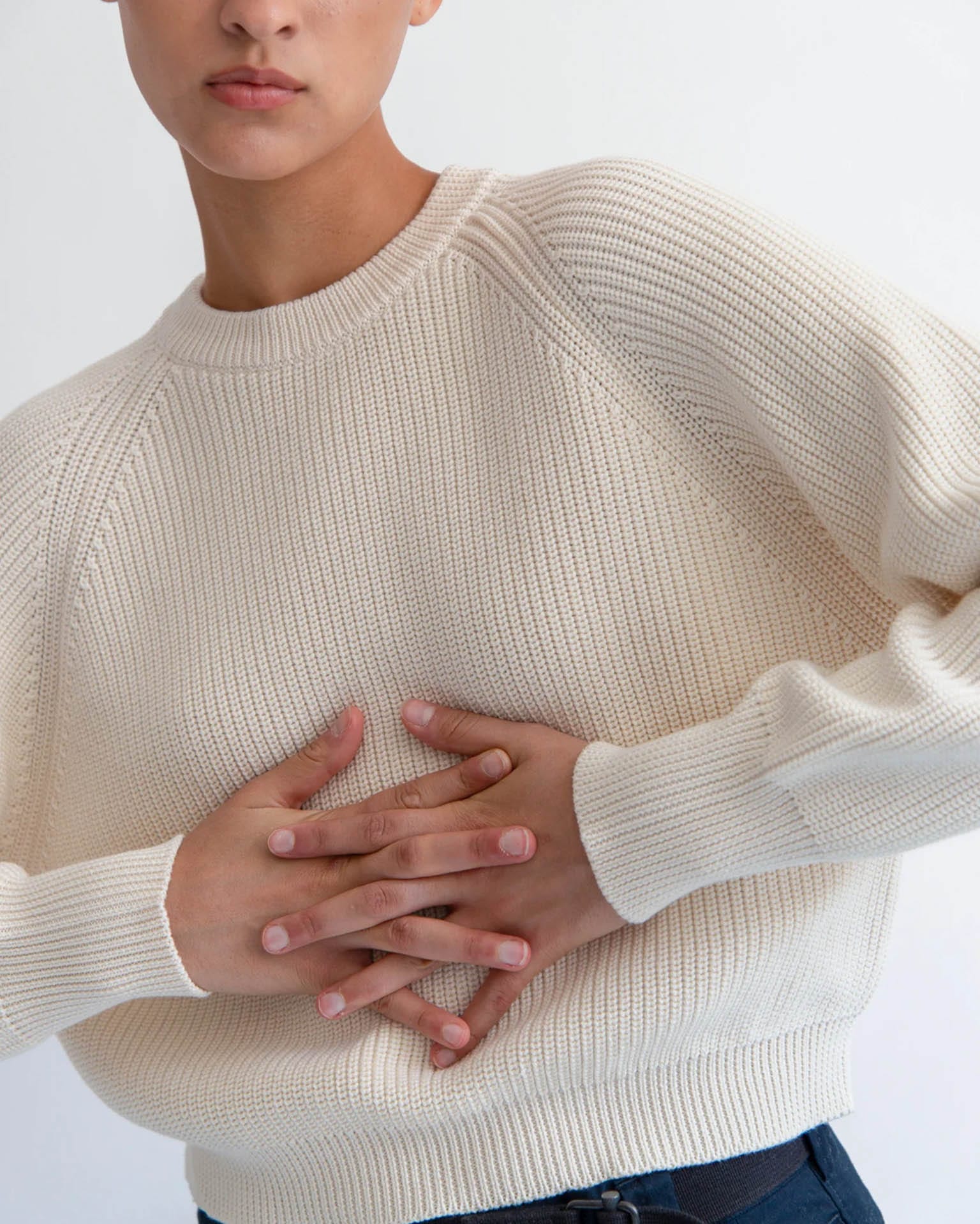 Juri Cotton Sweater in Off White