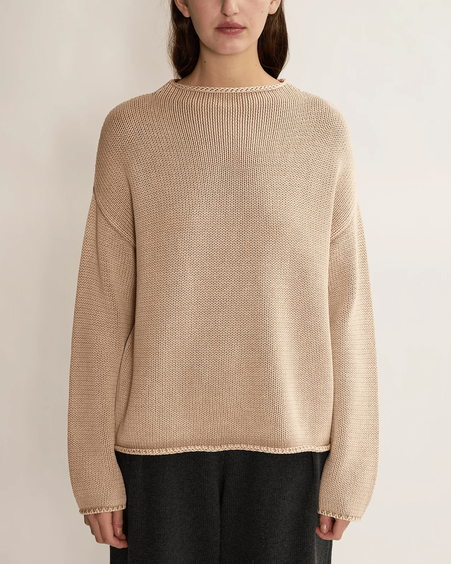 Lamis Boatneck Sweater in Sandstone