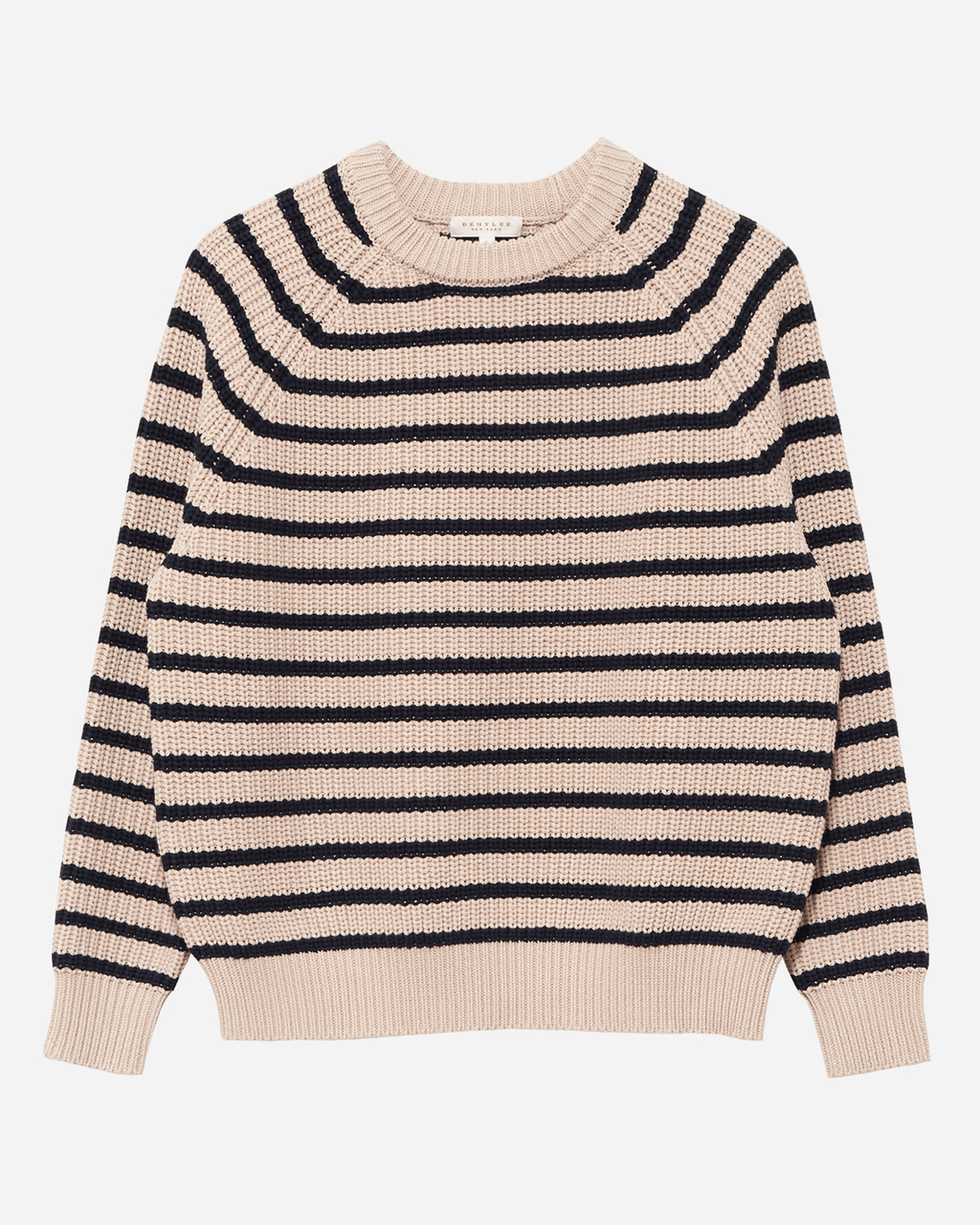 Phoebe Stripe Sweater in Natural/Navy