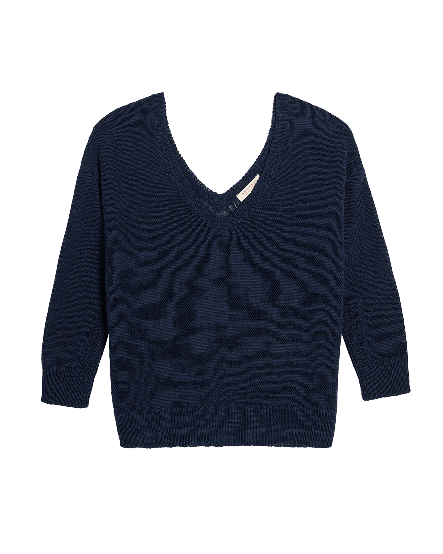 Sunny Cotton Linen Sweater in Navy