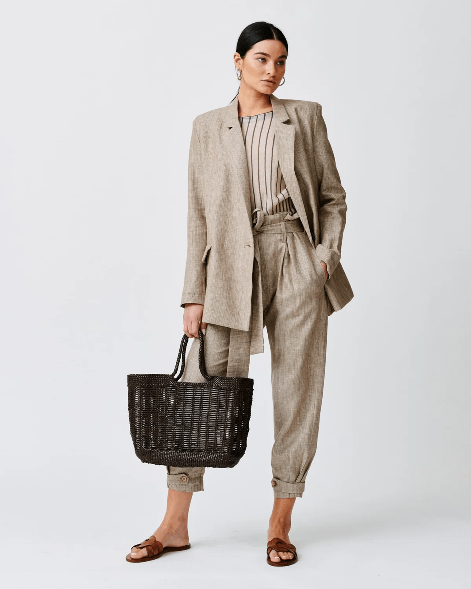 Window Basket in Dark Brown