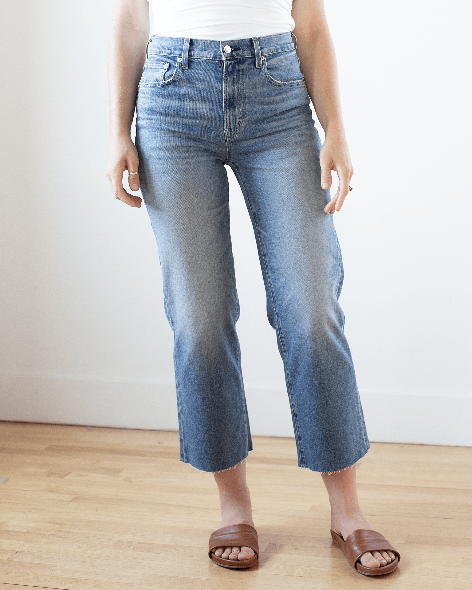 Marli Ankle w/ Raw Hem in Blueprint