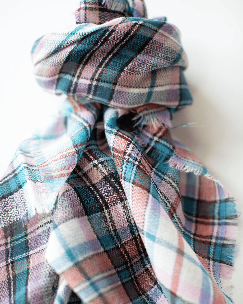 Check Bandana Scarf in Jade