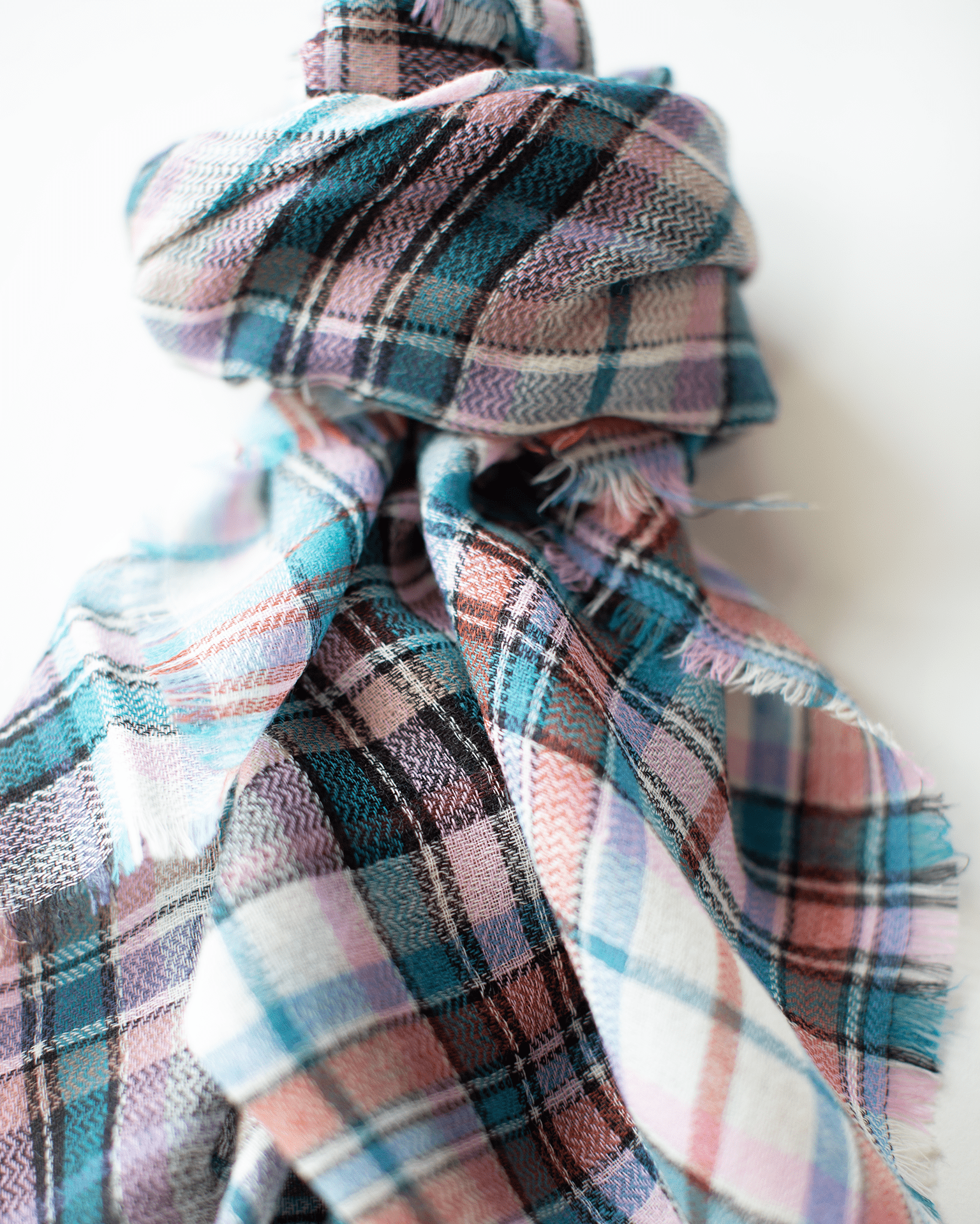 Check Bandana Scarf in Jade