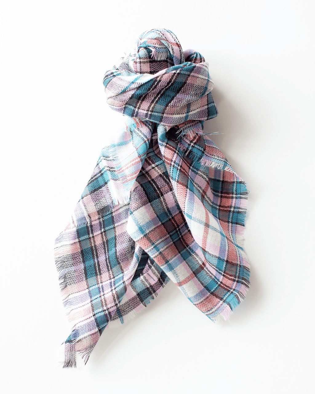Check Bandana Scarf in Jade