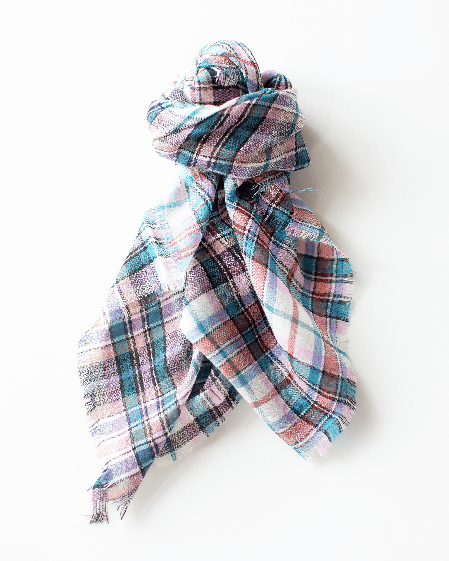 Check Bandana Scarf in Jade