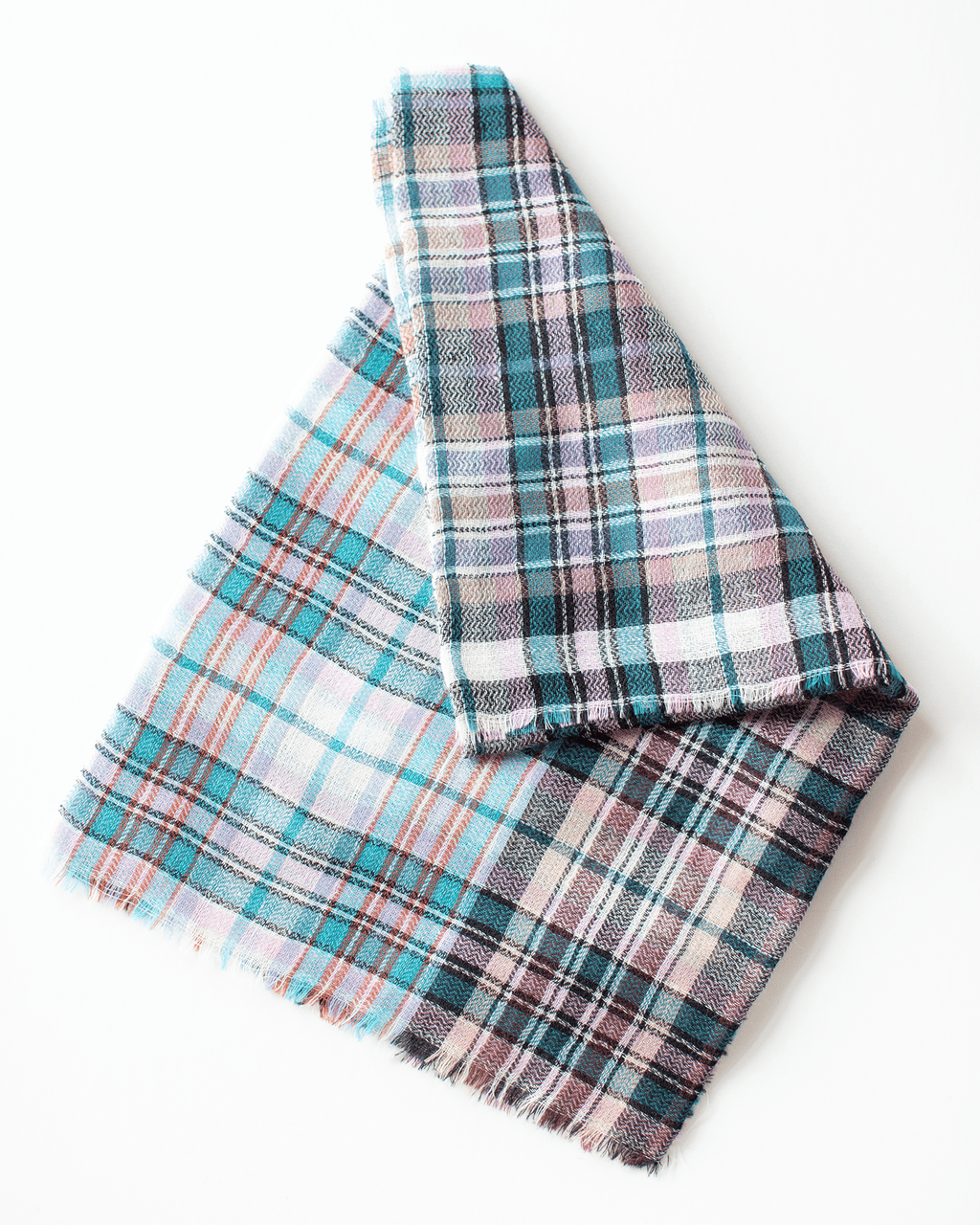 Check Bandana Scarf in Jade