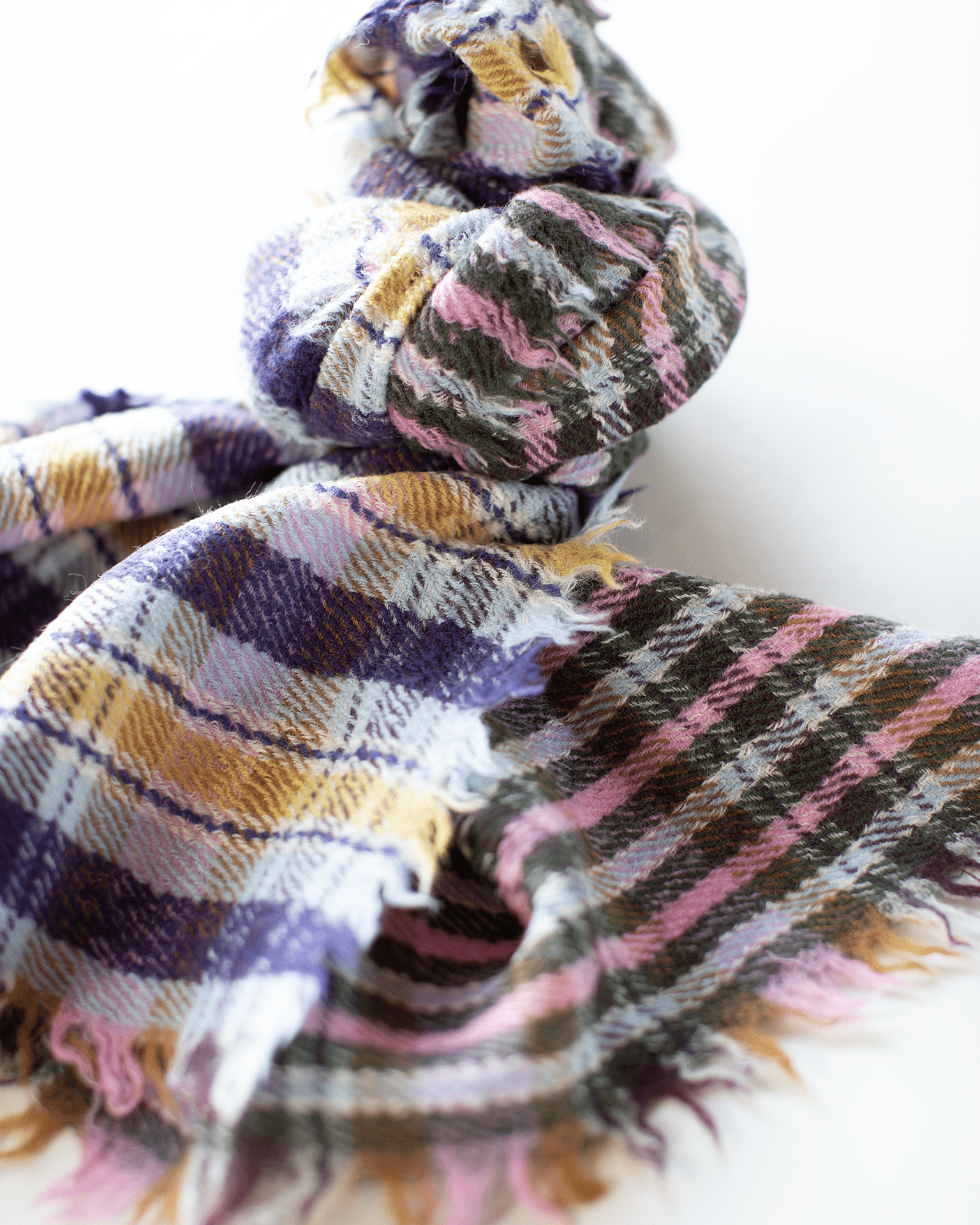 Check Blanket Scarf in Pink