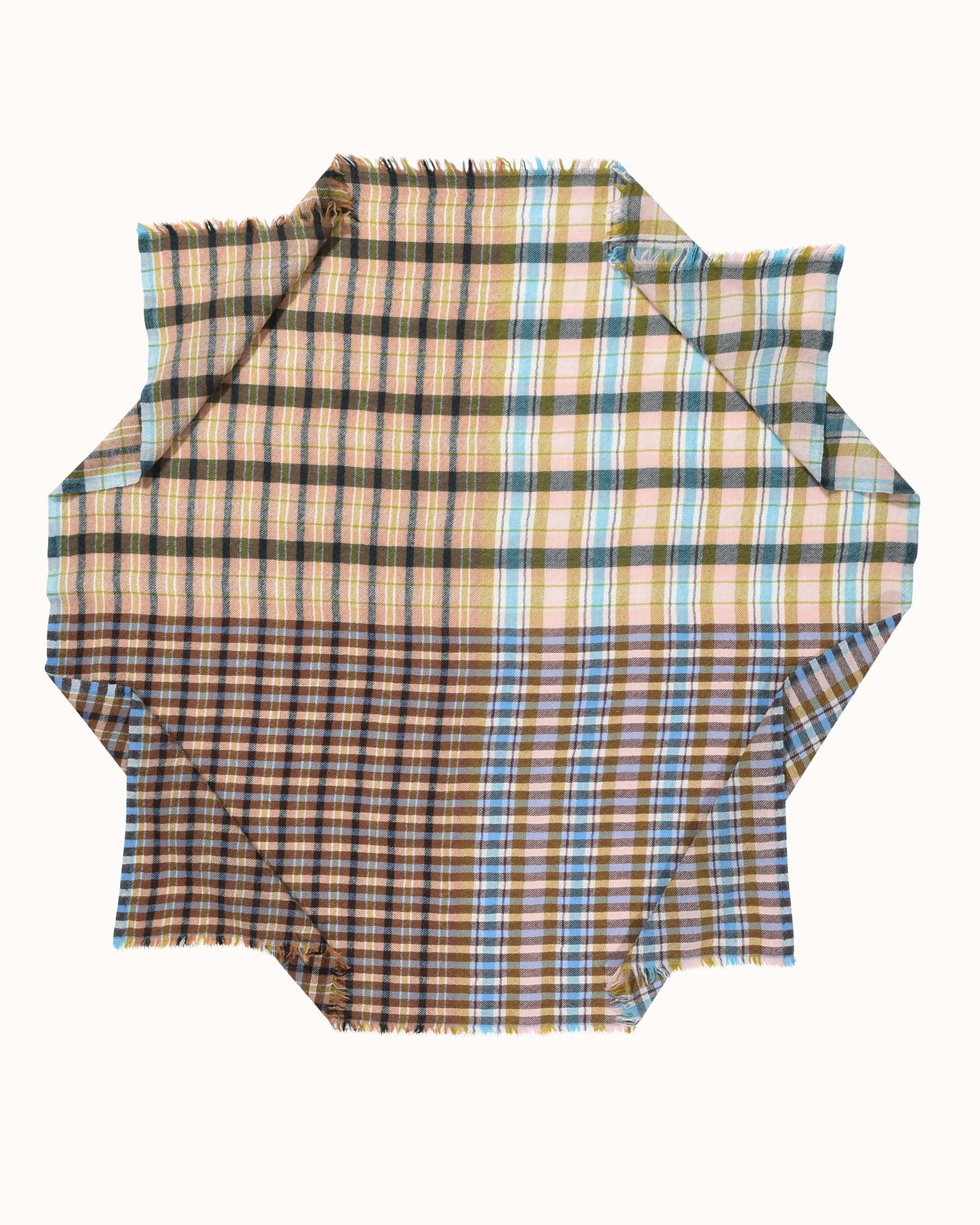 Check Square Scarf in Camel