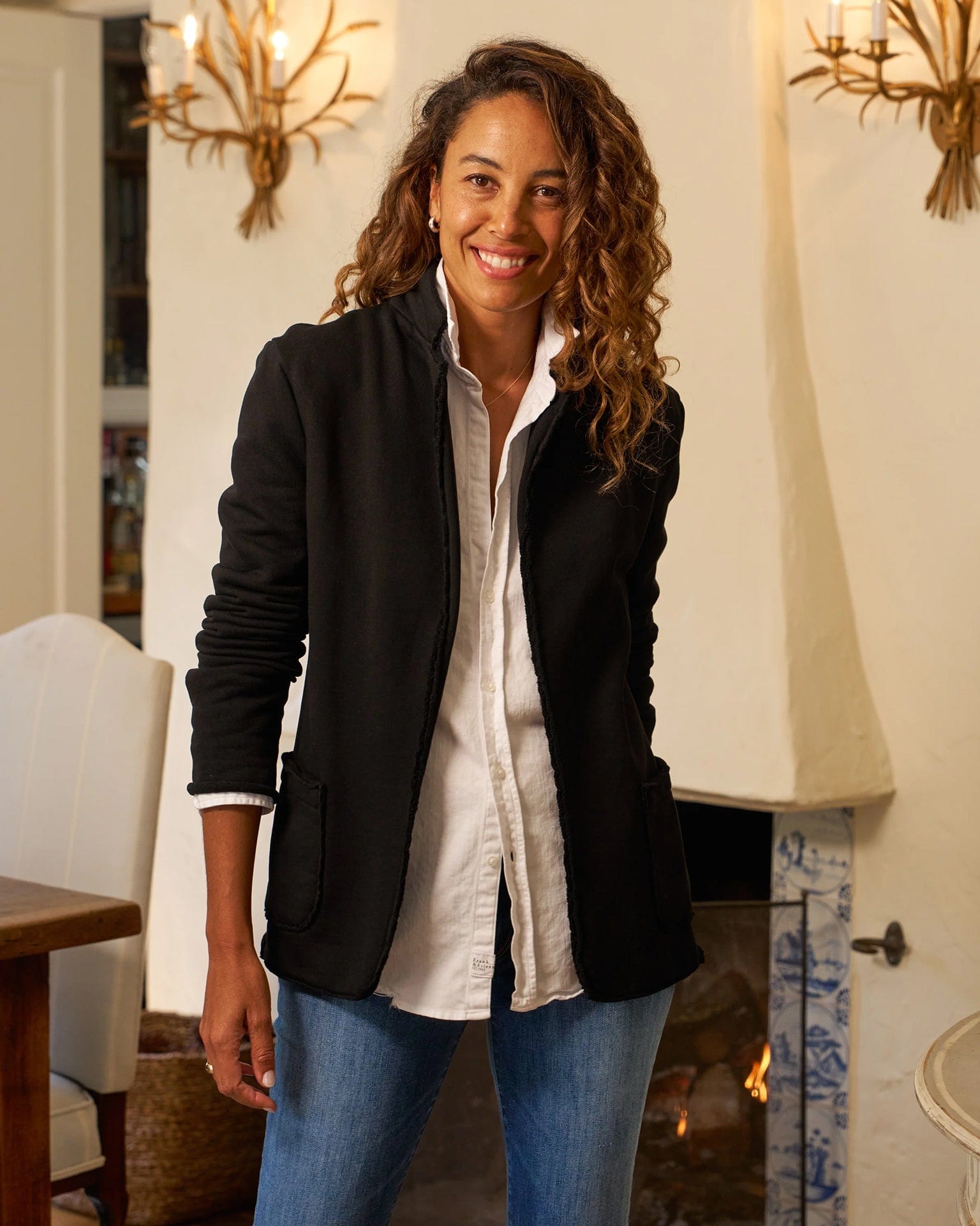 Dublin Knit Blazer in Black