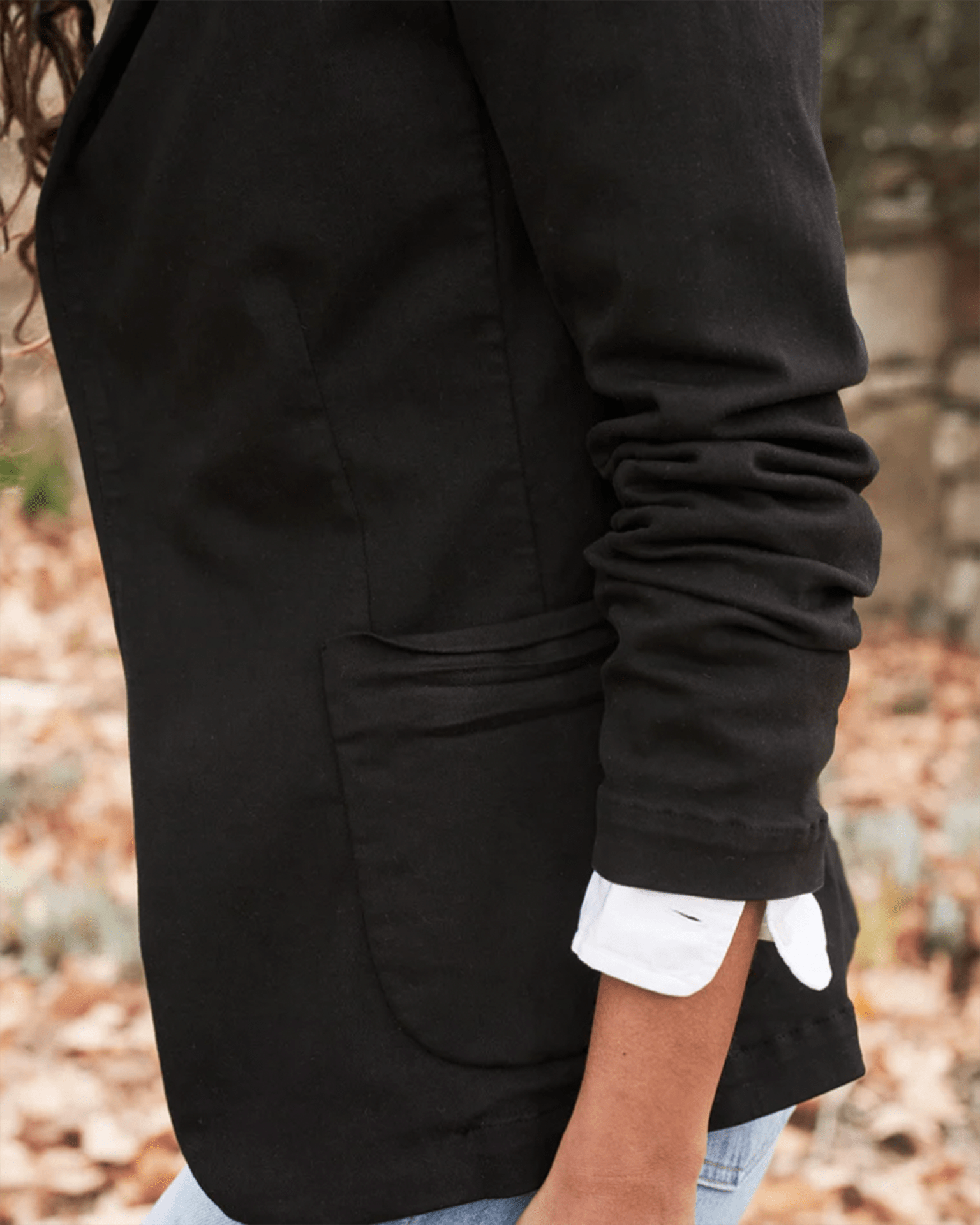 Dublin Tailored Blazer in Jet Black Denim