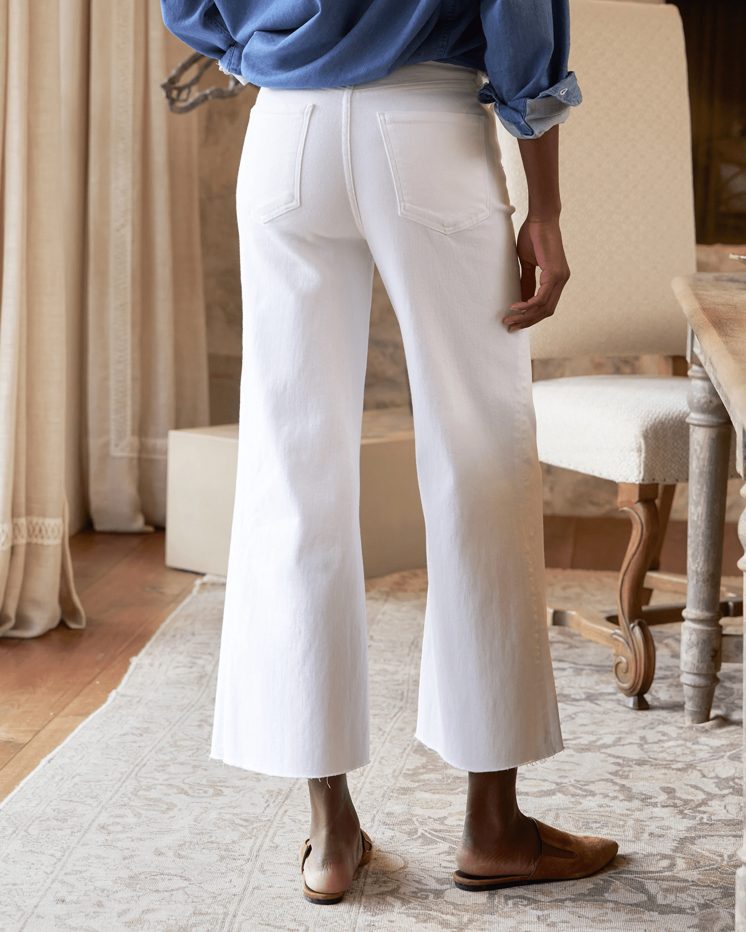 Galway Gaucho in White Denim
