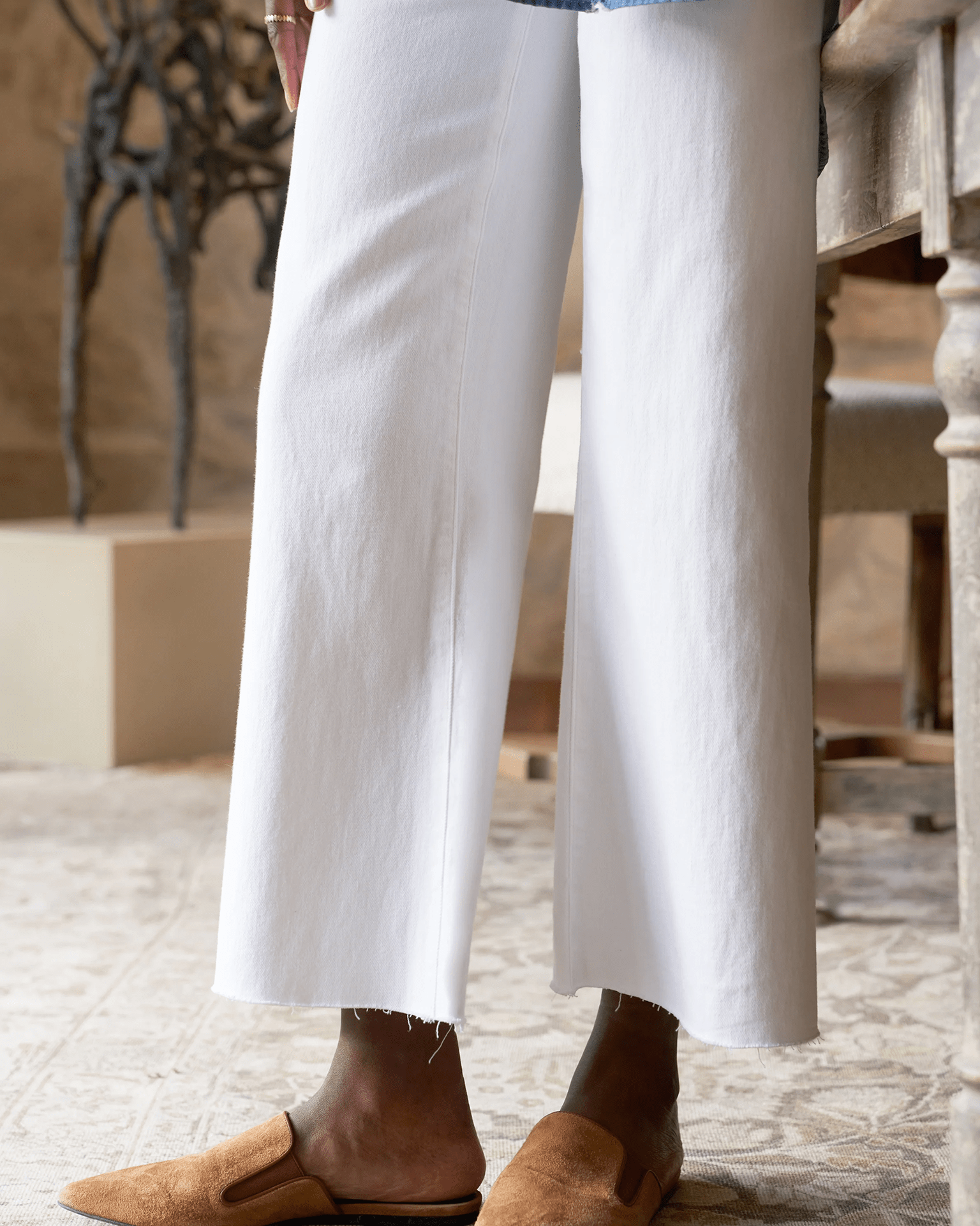 Galway Gaucho in White Denim